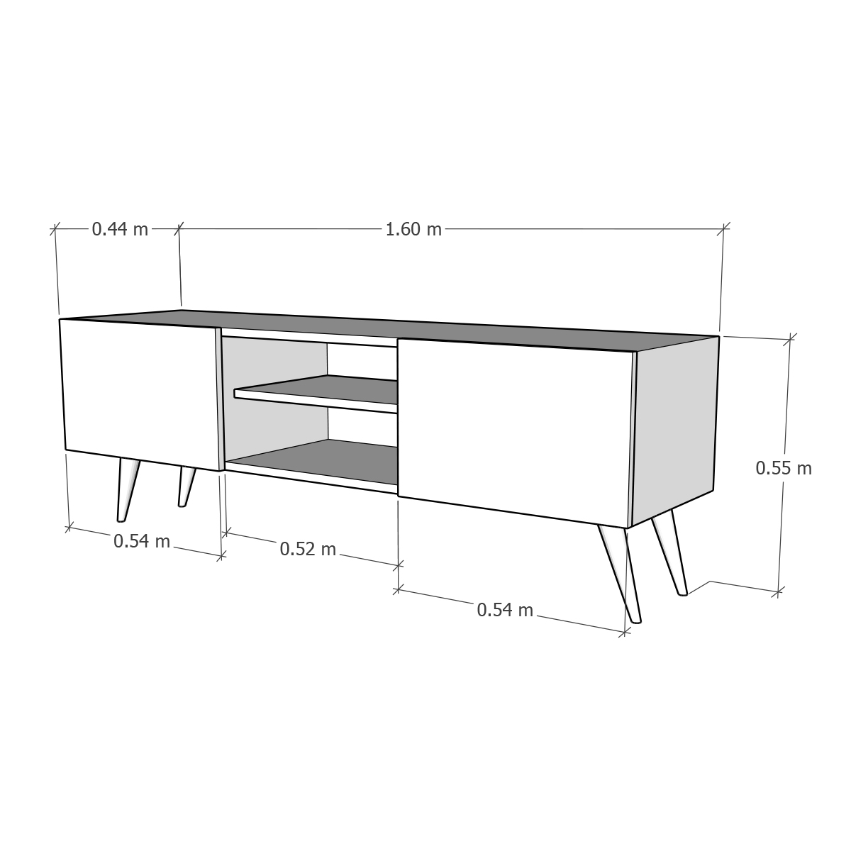 Mueble para tv Ámsterdam Hogare  diseño minimalista