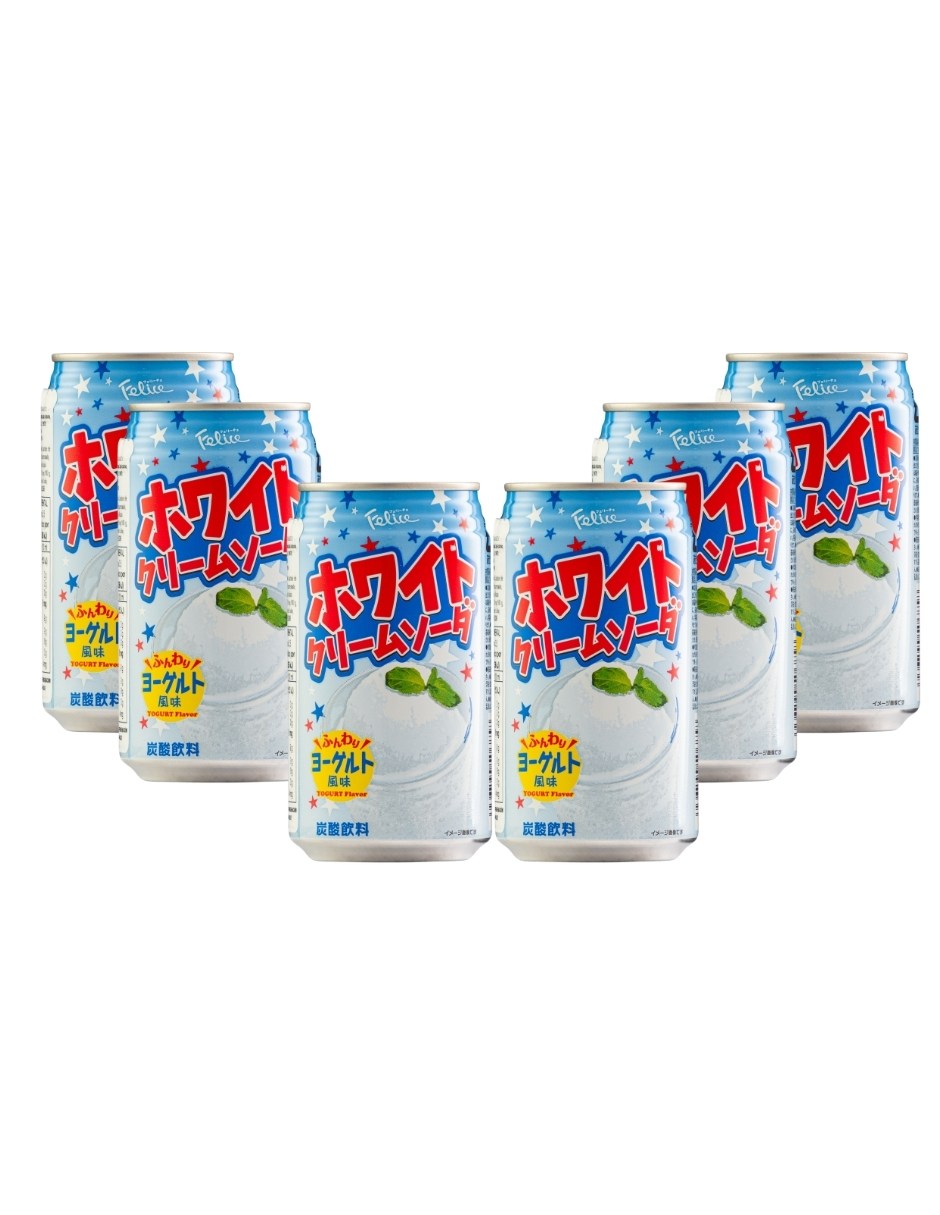 Six Pack Soda Japonesa Felice Crema Yogurt 350 Ml