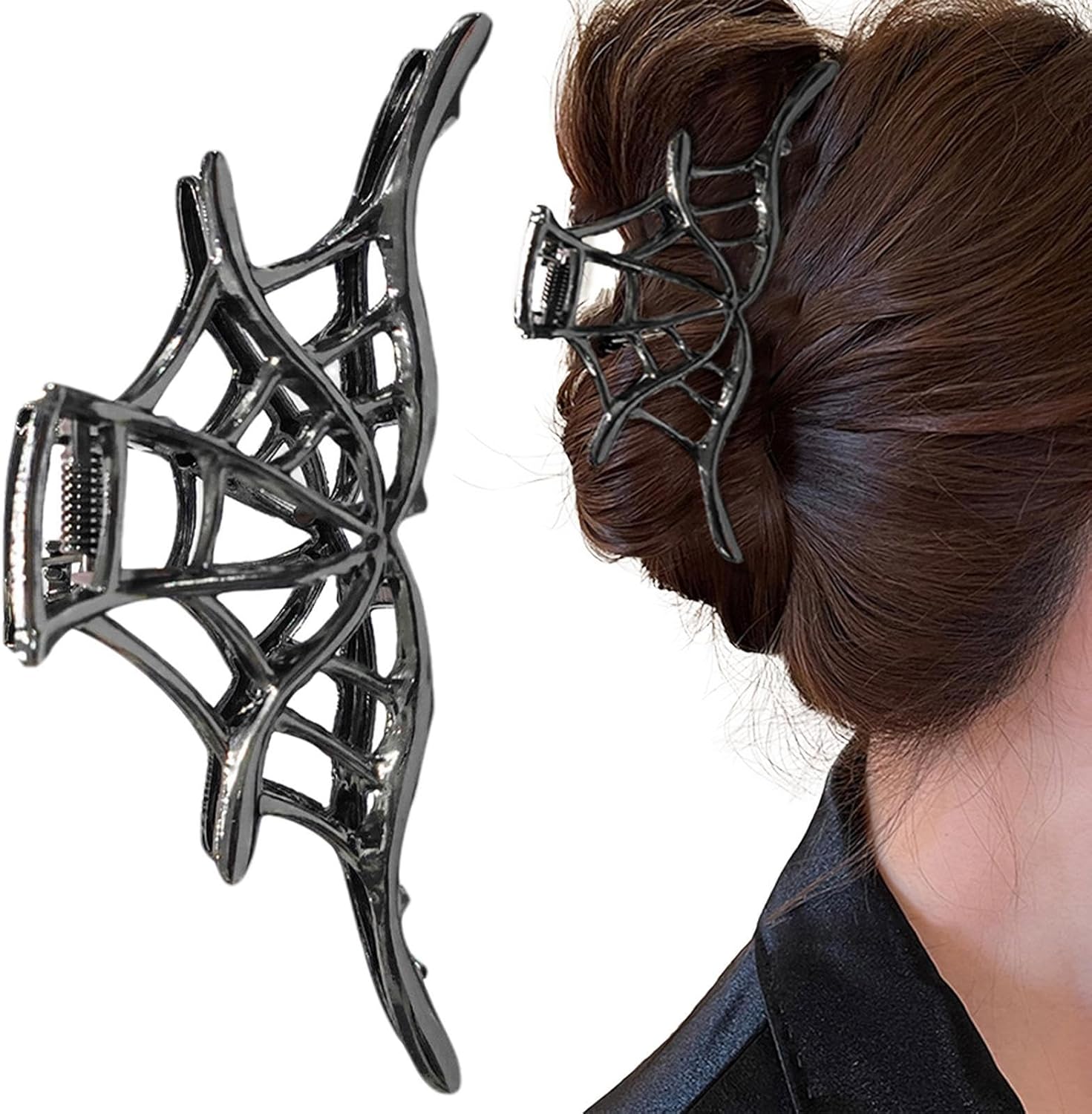 Pinzas Cabello Diseño de Telaraña Gótica Halloween Punk Accesorios Regalo Moda