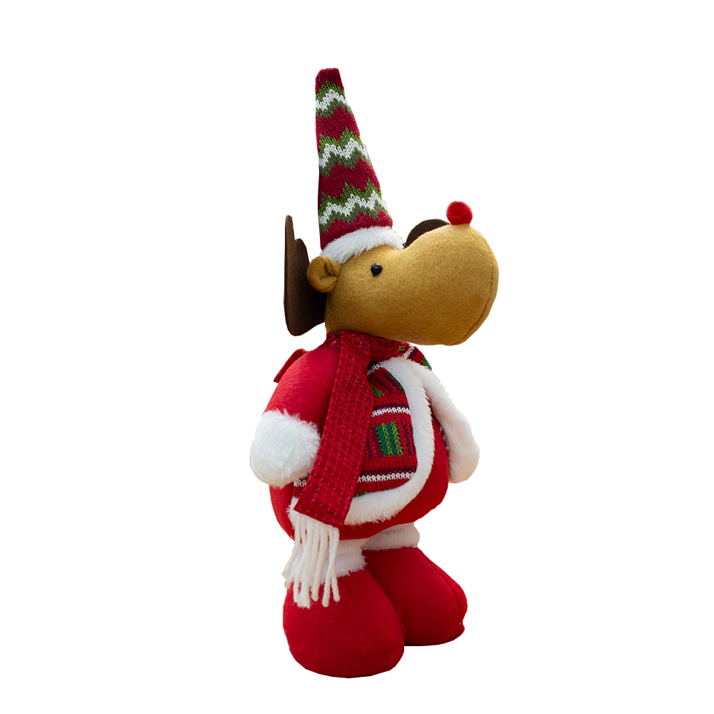 Reno Adornos muñeco retráctil para Puerta Ventana, Adornos de Navidad 55 cm