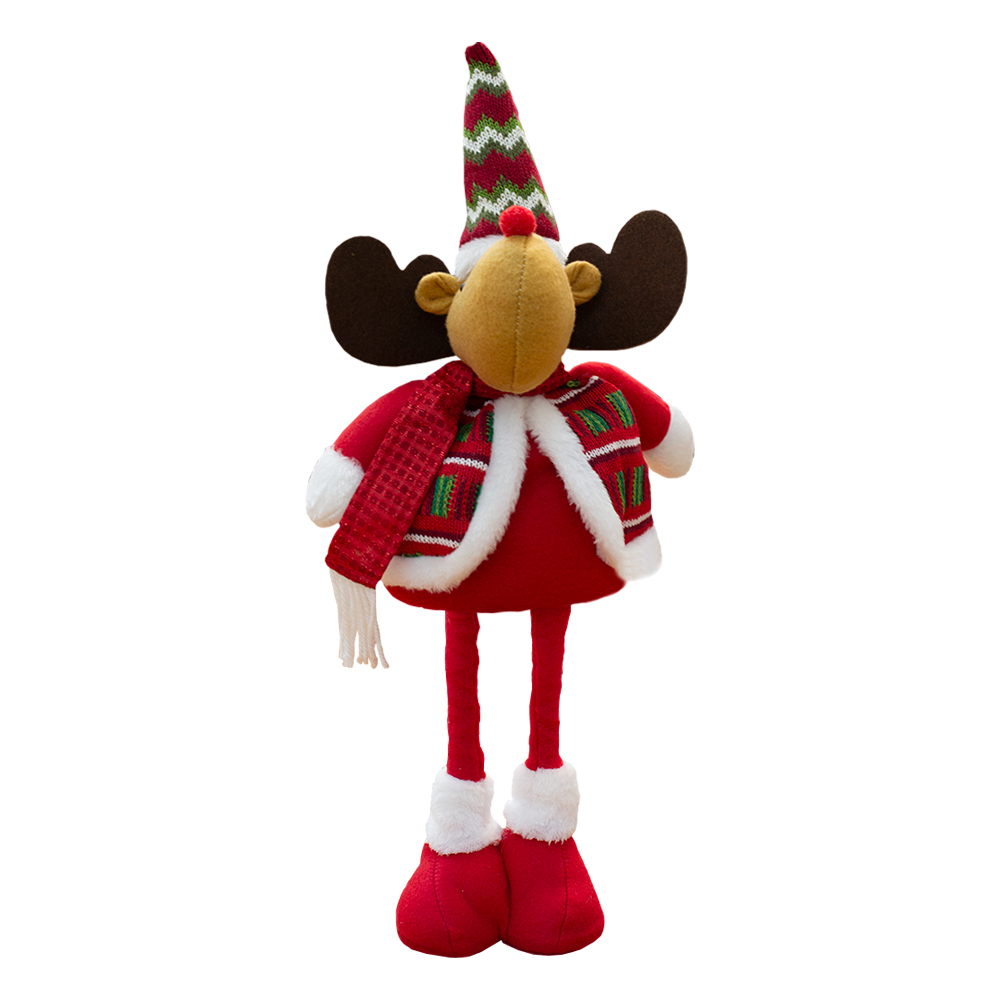 Reno Adornos muñeco retráctil para Puerta Ventana, Adornos de Navidad 55 cm