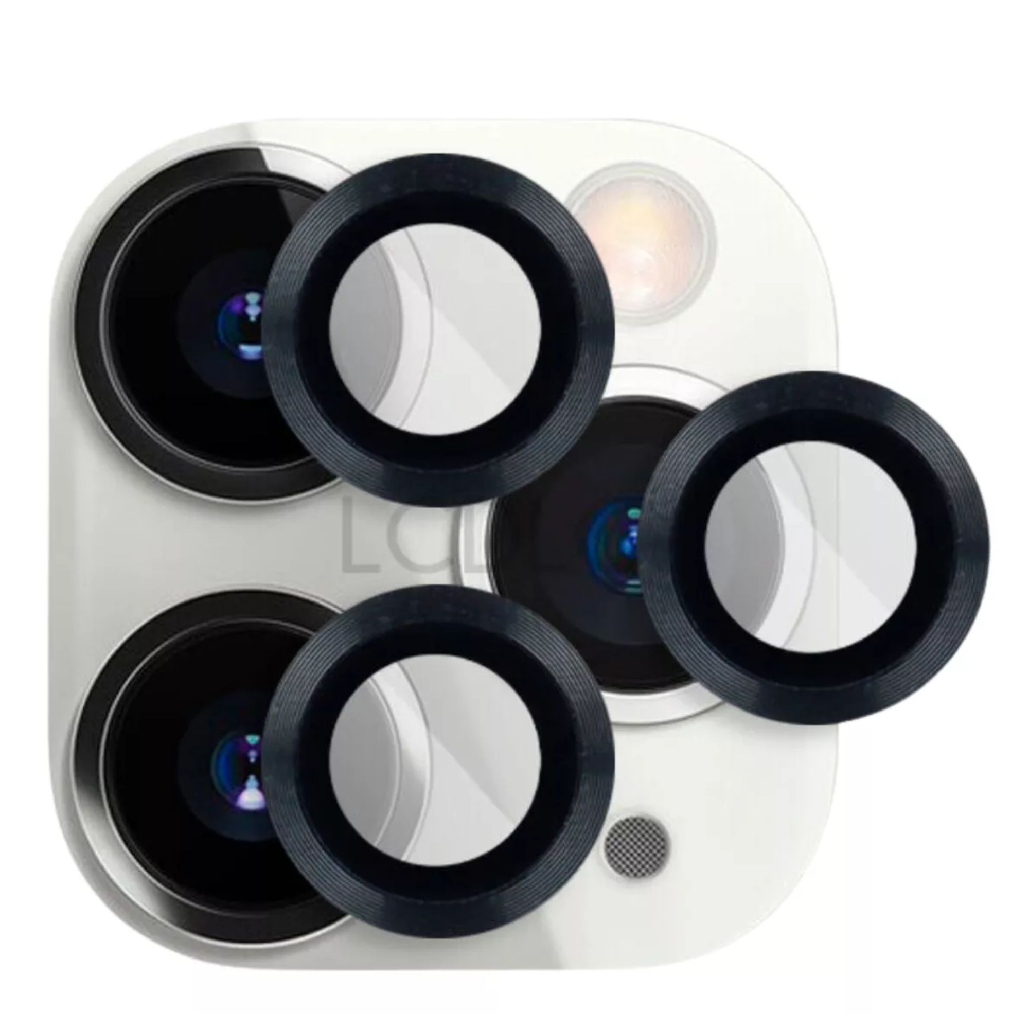Kit Funda + Mica Pantalla + Aros Cámara Para iPhone Magsafe Para Iphone 12 pro max / Titanio