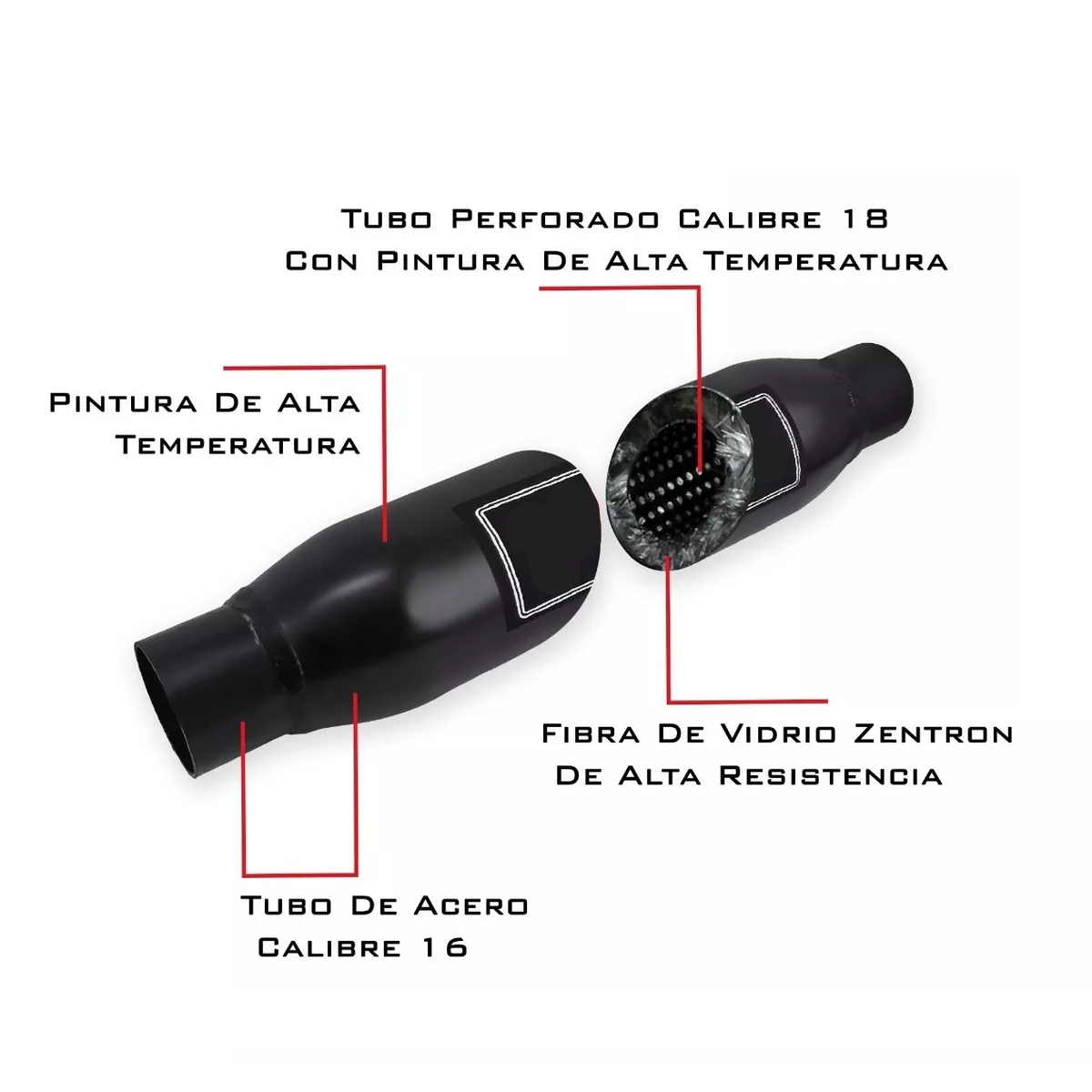 Escape Bala Resonador Pre-silenciador Vauli 10 X 3