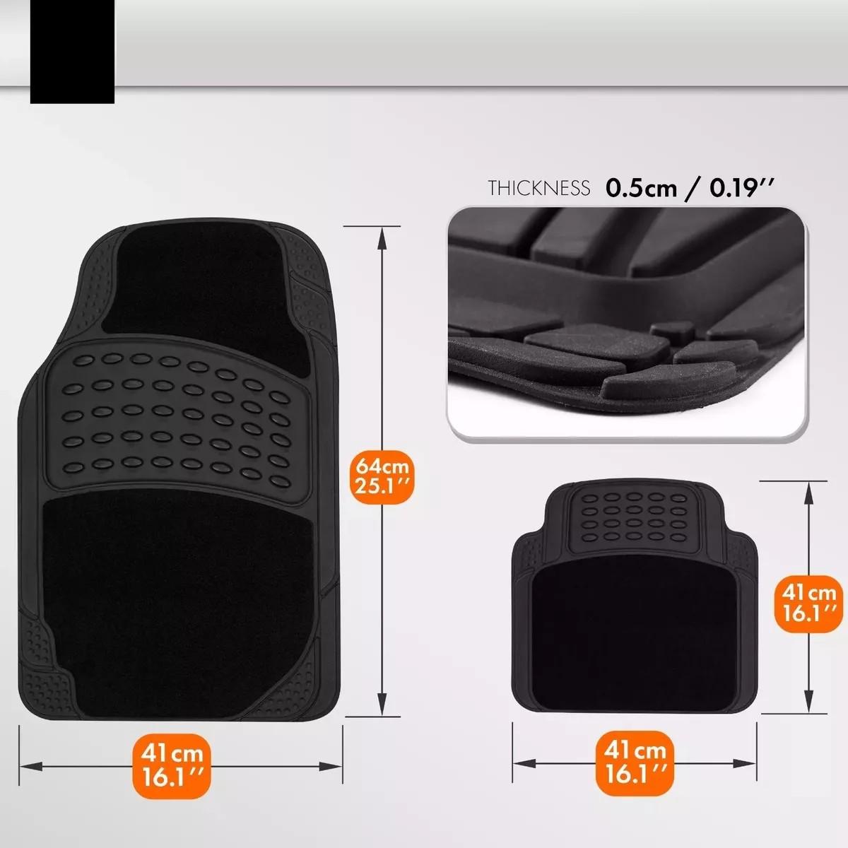 Tapetes Para Auto Universales Uso Rudo Juego De 4 Piezas