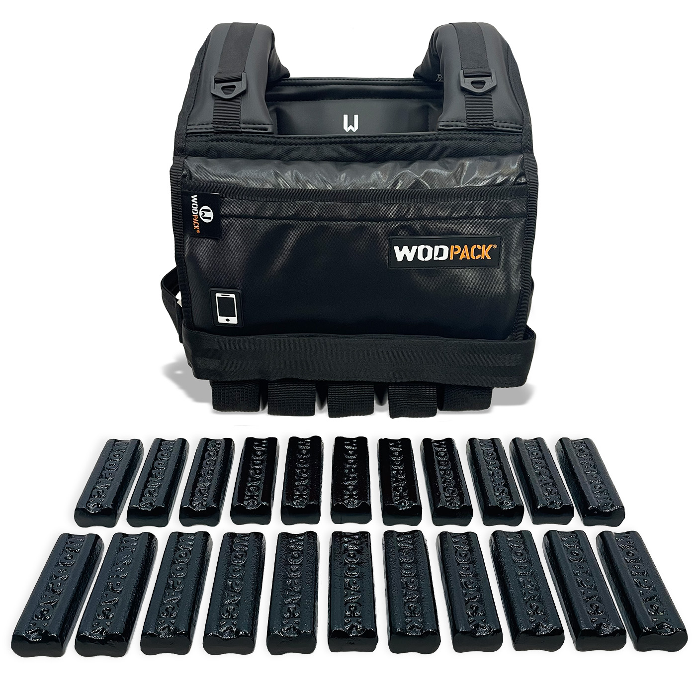 Chaleco de peso Elite 22 K Black WODPACK, Running, Rucking, Crossfit.