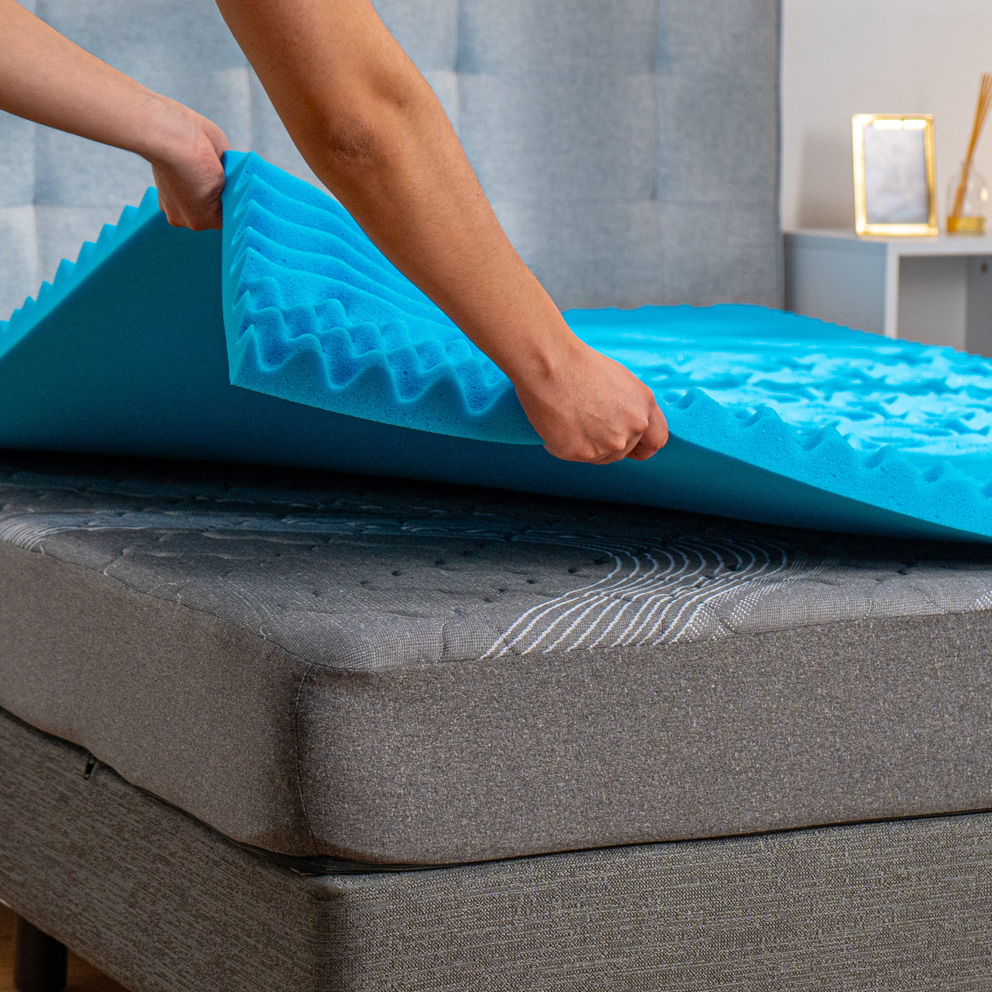 Colchoneta De Memory Foam  Individual Con Infusión Gel Atlas