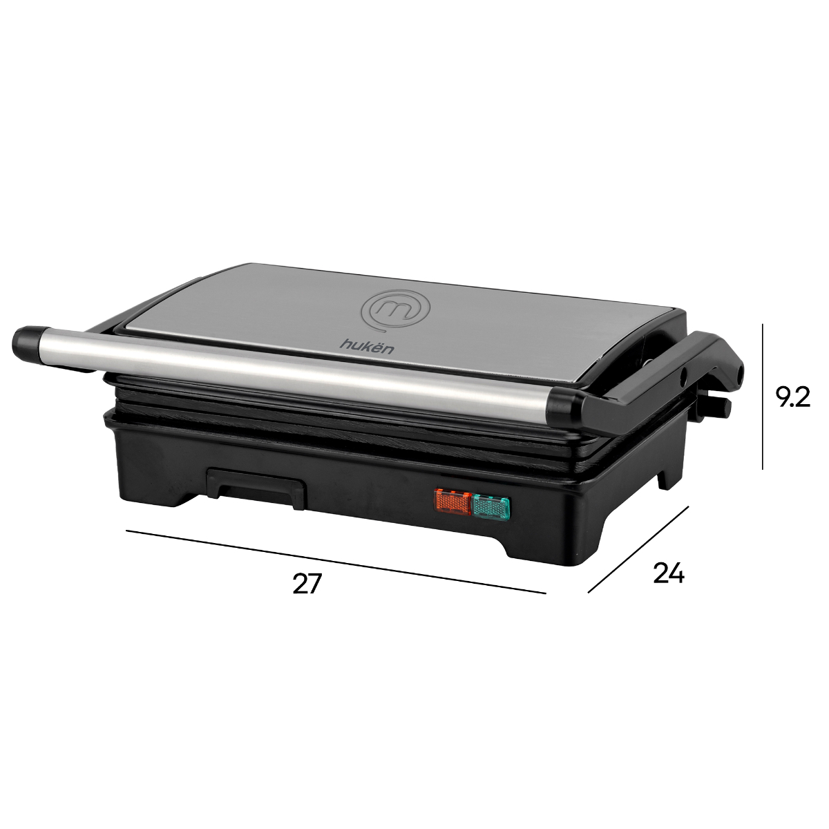 Parrilla para Panini Grill, Prensa eléctrica, Plancha eléctrica antiadherente 2 en 1