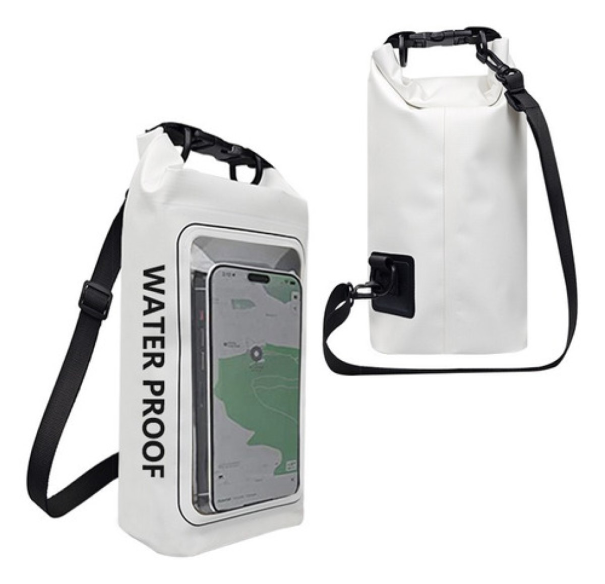 Bolsa Seca 2 Litros Bolsa Impermeable Móvil De Playa Nadar BLANCO