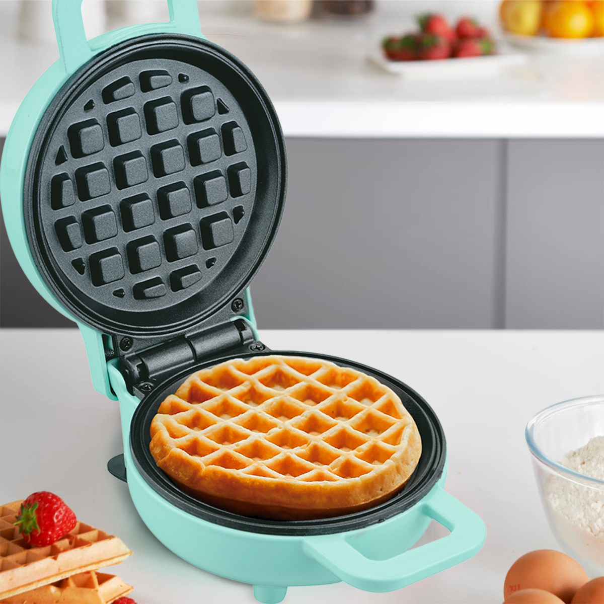 Mini Maquina Waffle/Hot Cakes, Parrilla antiadherente