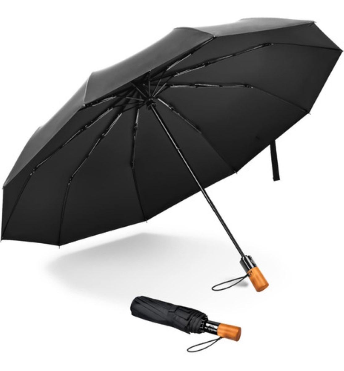 Paraguas Sombrillas Grande Plegable Para Auto Regalos Hombre negro
