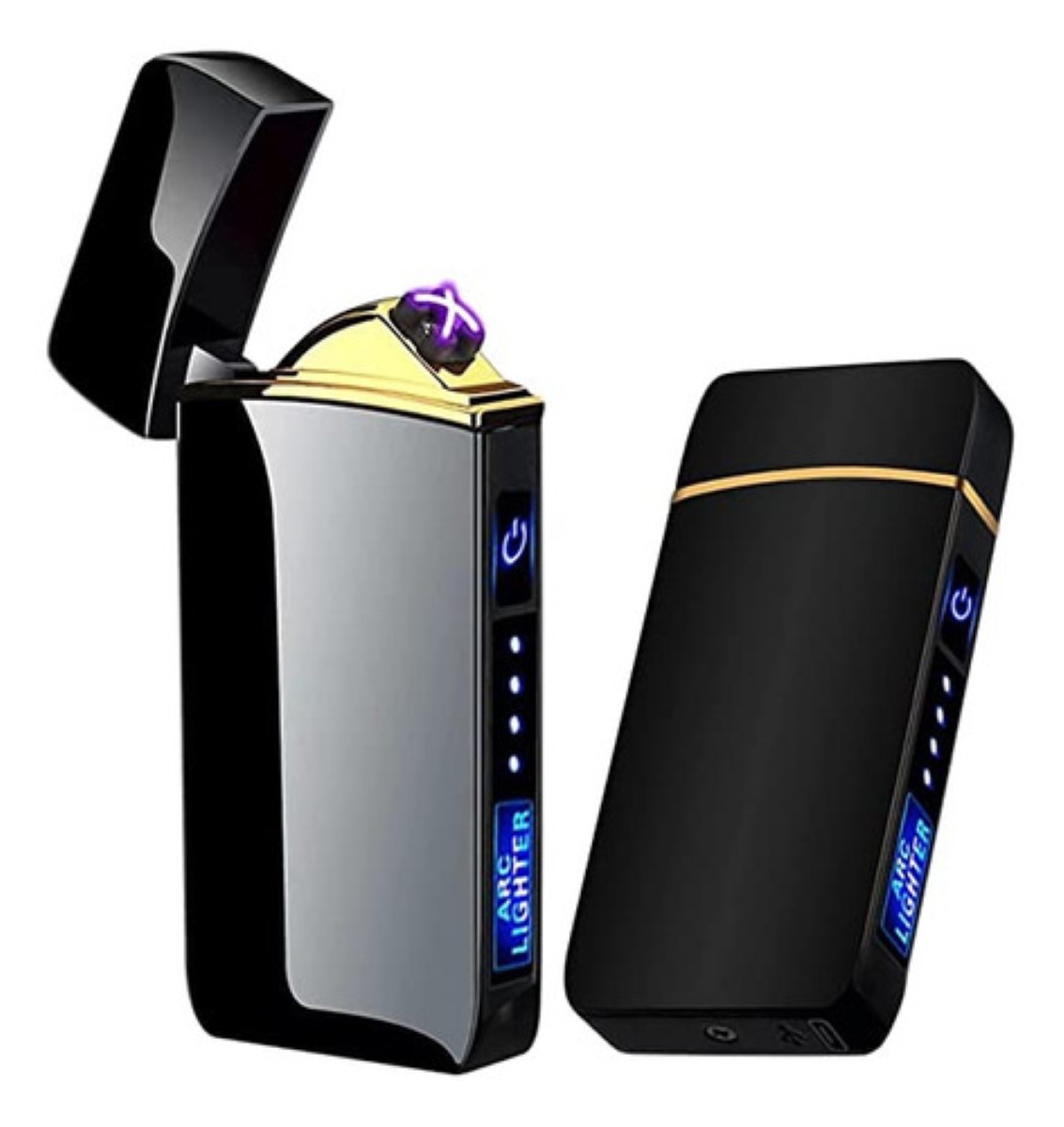 Encendedor metal Usb recargable inducción táctilencendedor negro