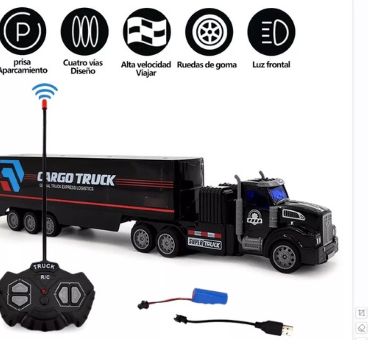 Trailer Control Remoto Trailer Juguete negro