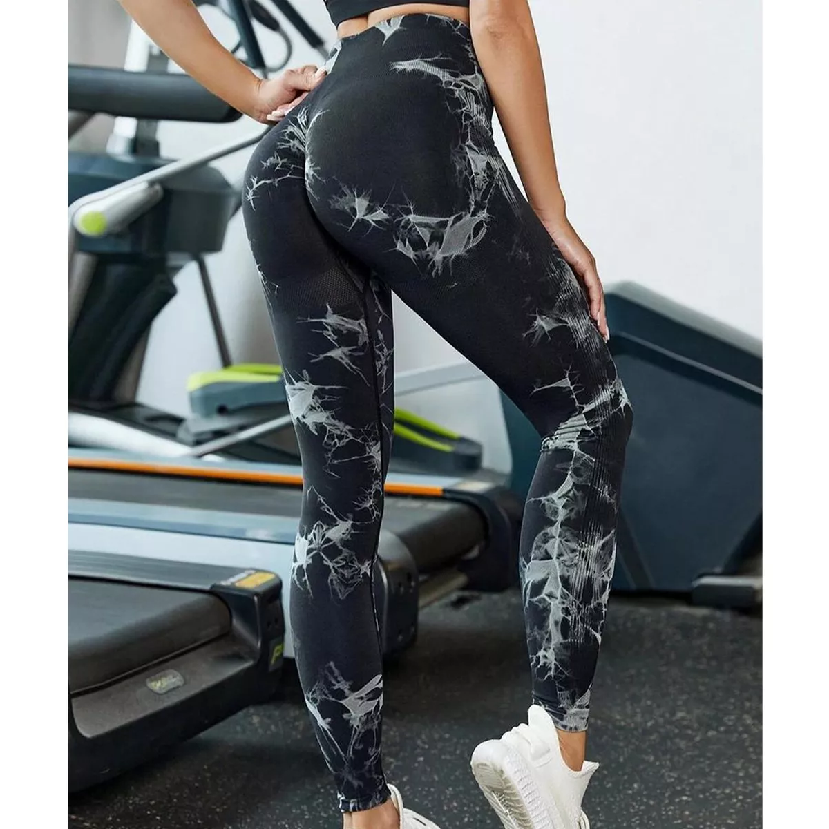 Leggings Deportivos Mujer Para Yoga Tie-dye Ropa Gym Mujer Negro Talla M