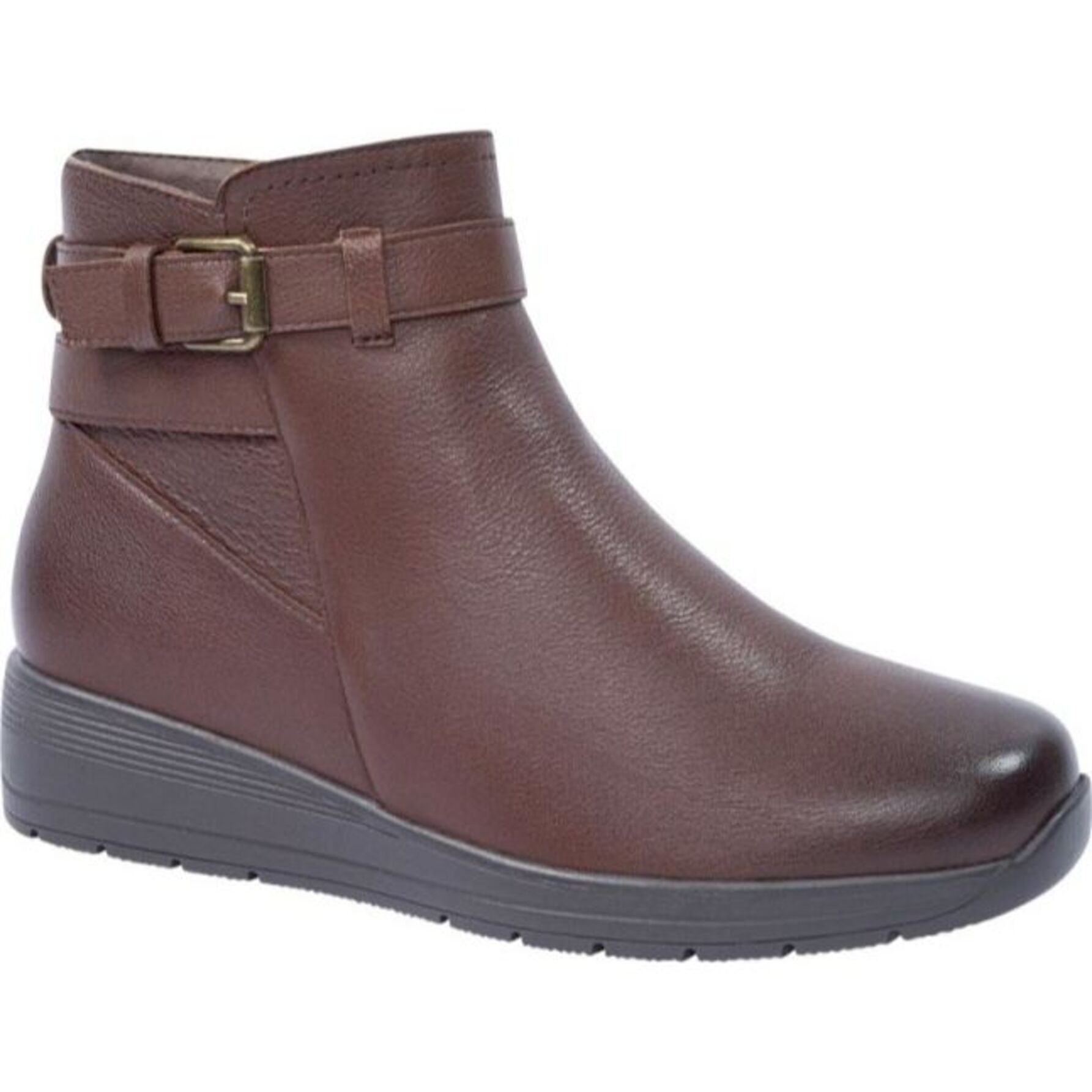 Bota para mujer, confort, de piel, con hebilla y cierre, marca Schatz Confort Flex 1143005