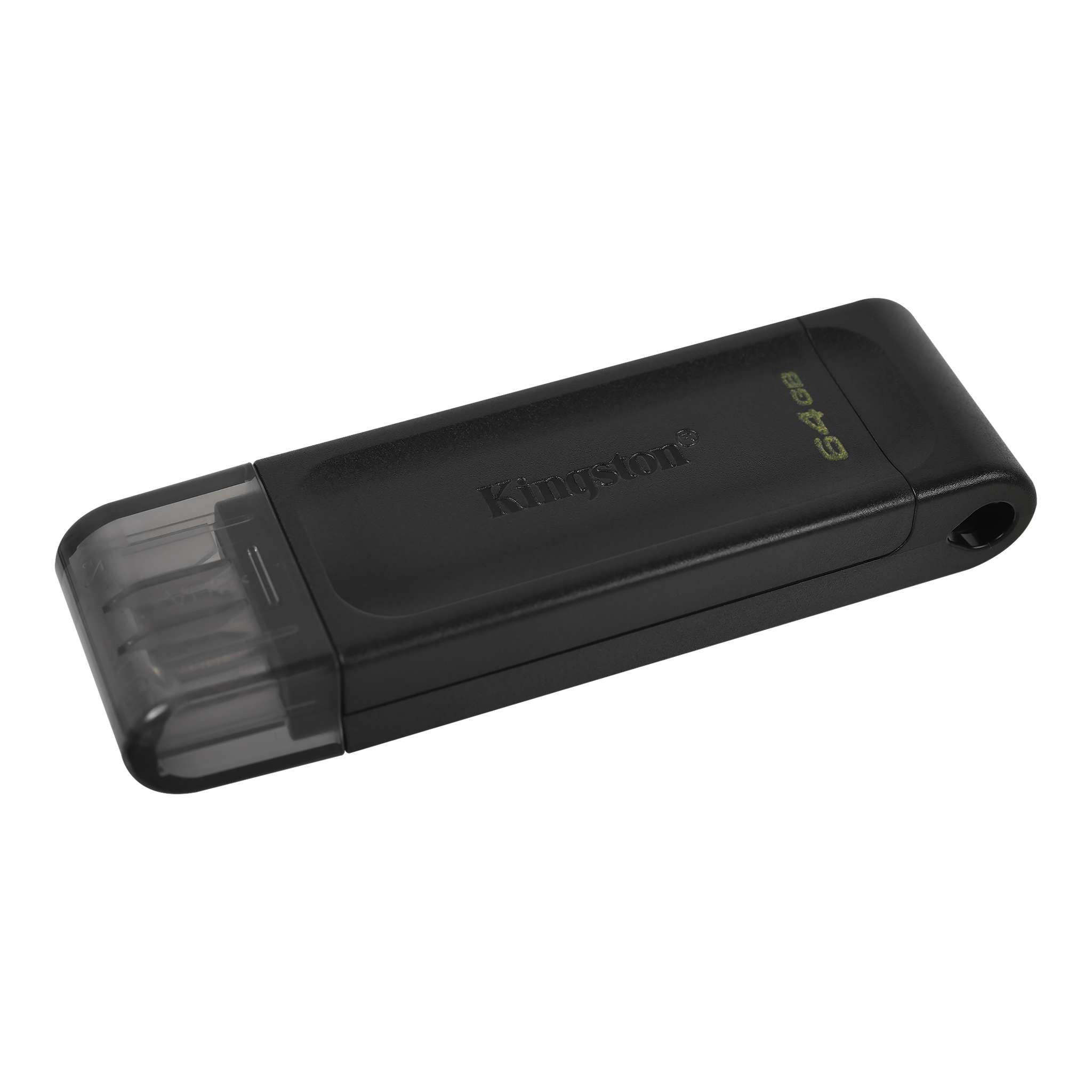 KINGSTON MEMORIA USB TIPO C 64GB NEGRA DT70-64GB
