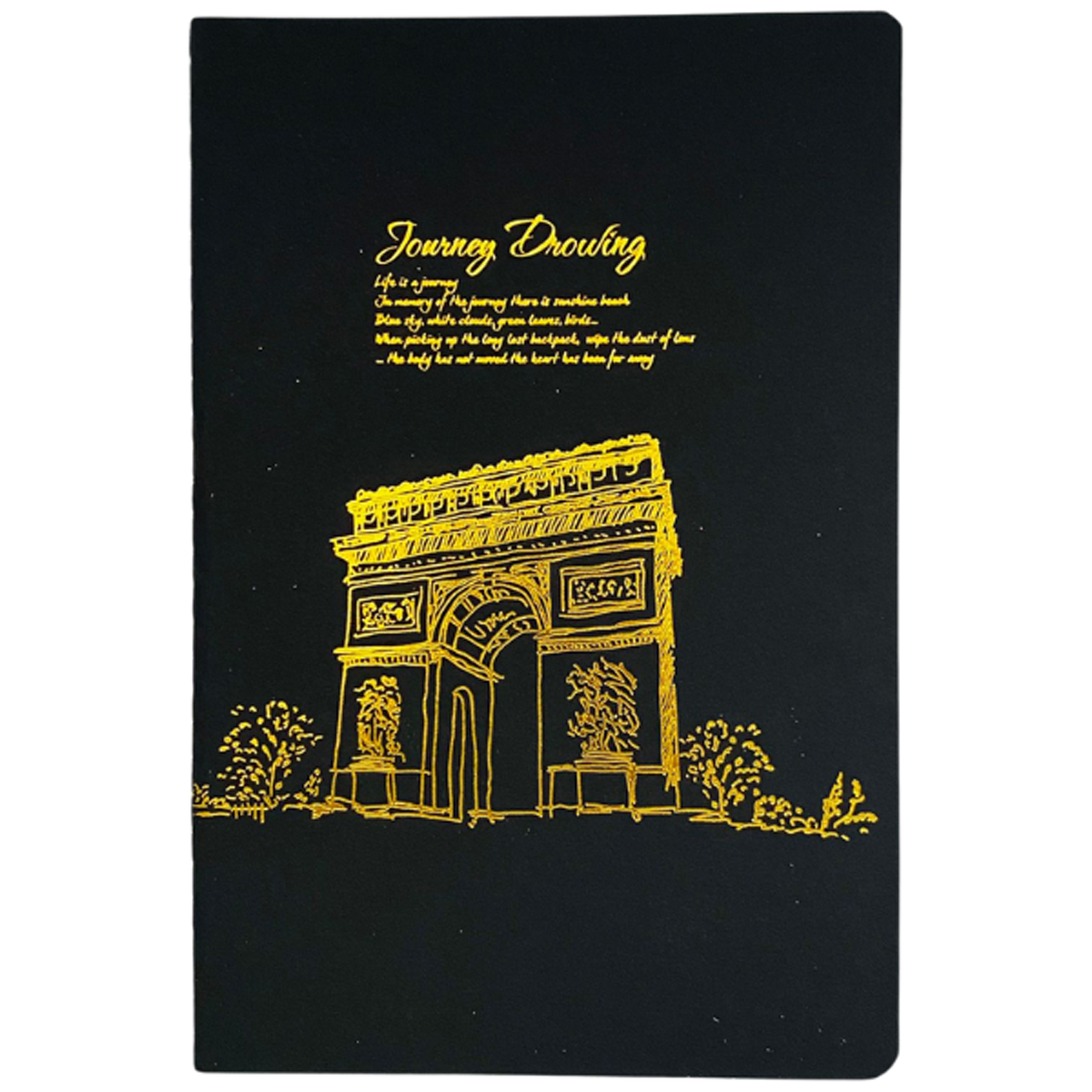 Libreta Cuaderno Cosida Hojas Negras 40 Hojas 21 X 14.5 Cm