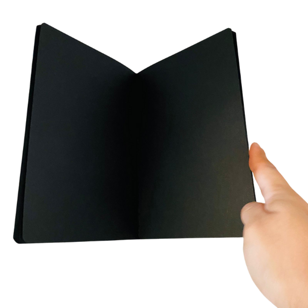 Libreta Cuaderno Cosida Hojas Negras 40 Hojas 21 X 14.5 Cm