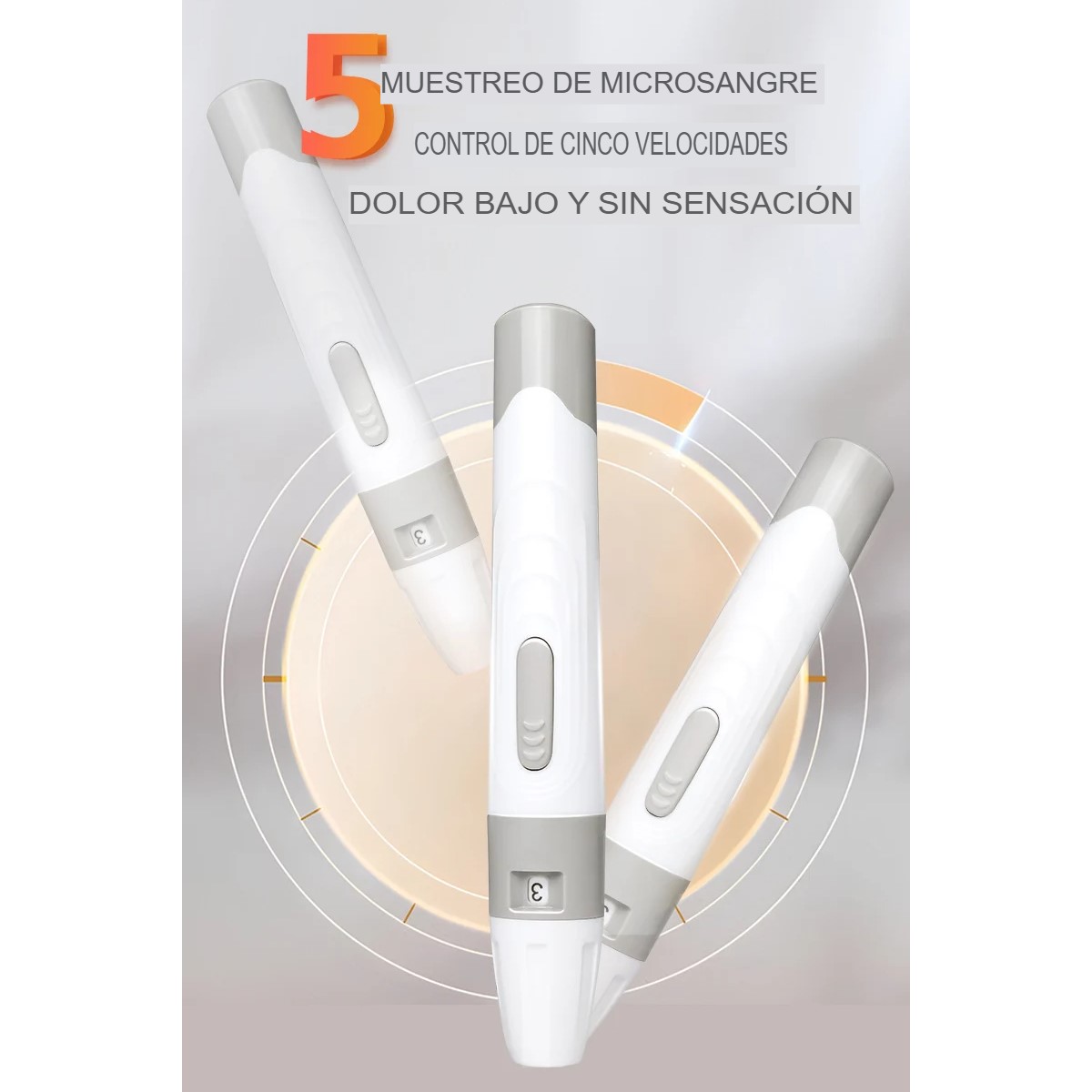 Medidor prueba azúcar 50 tiras reactivas rápidos digital casero profesional batería negro memoria glucosa 