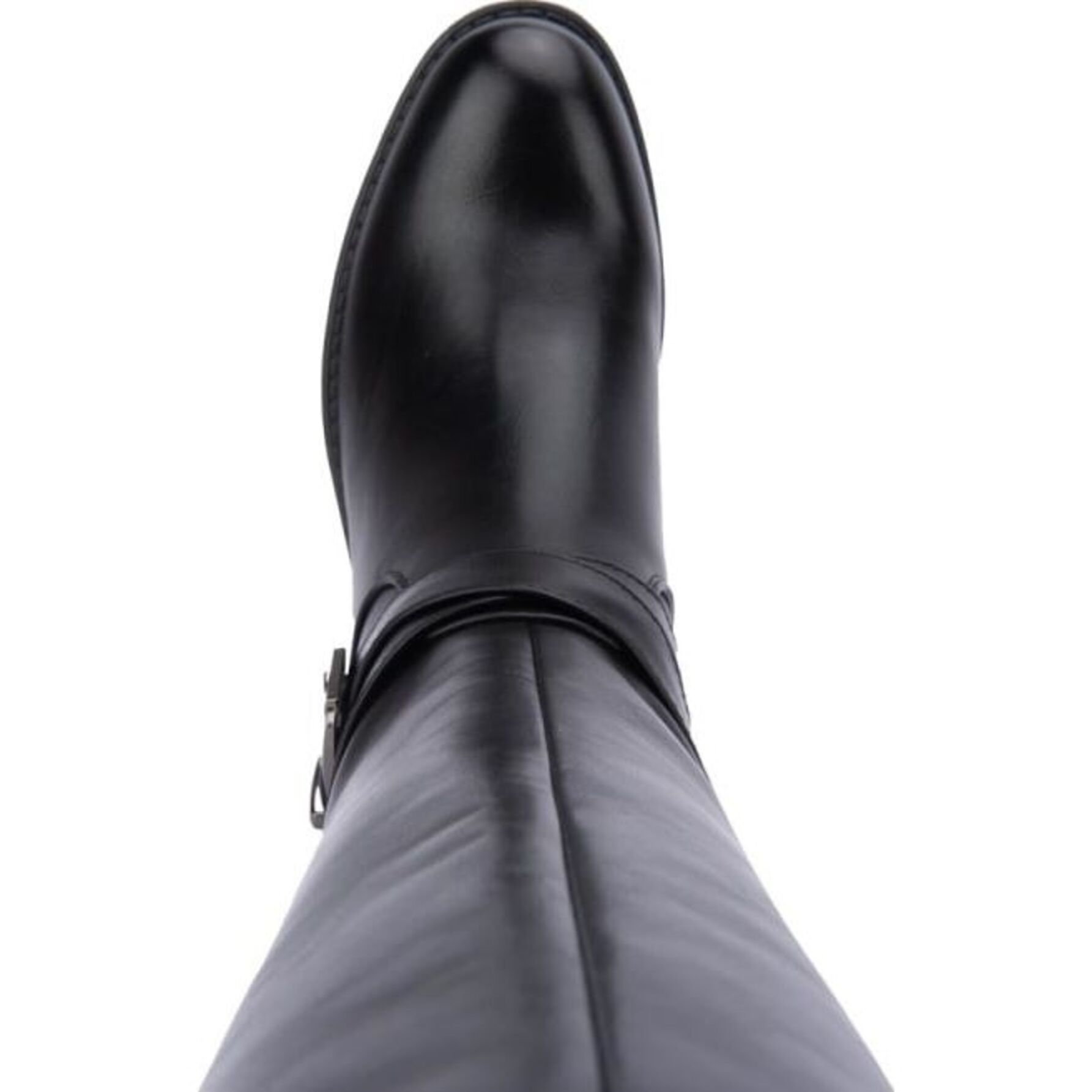 Bota para mujer, alta, con hebilla metálica, acabado napa, tacón medio, marca Tierra Bendita 1144372