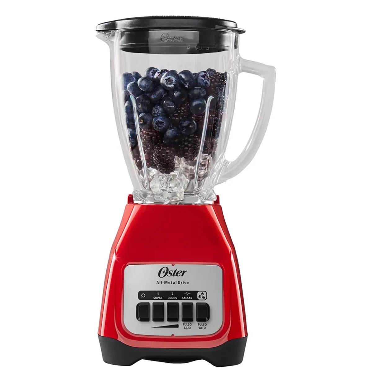 Licuadora Oster BLSTKAG RPB Vaso Vidrio 2 Vel + Pulso Roja ORTY3*