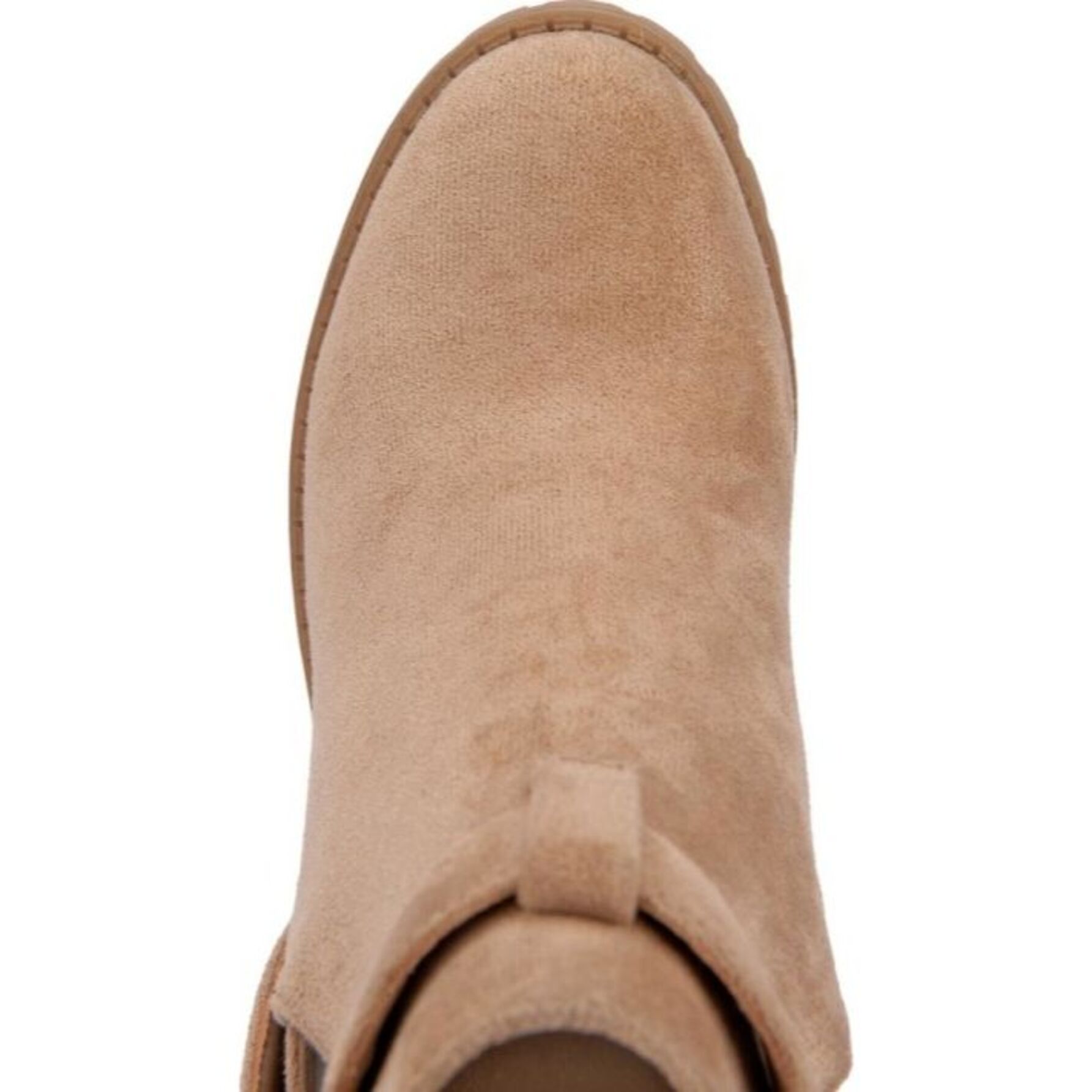 Bota para mujer, acabado ante, con tacón alto, suela antiderrapante, color beige, marca Tierra Bendita 1144376