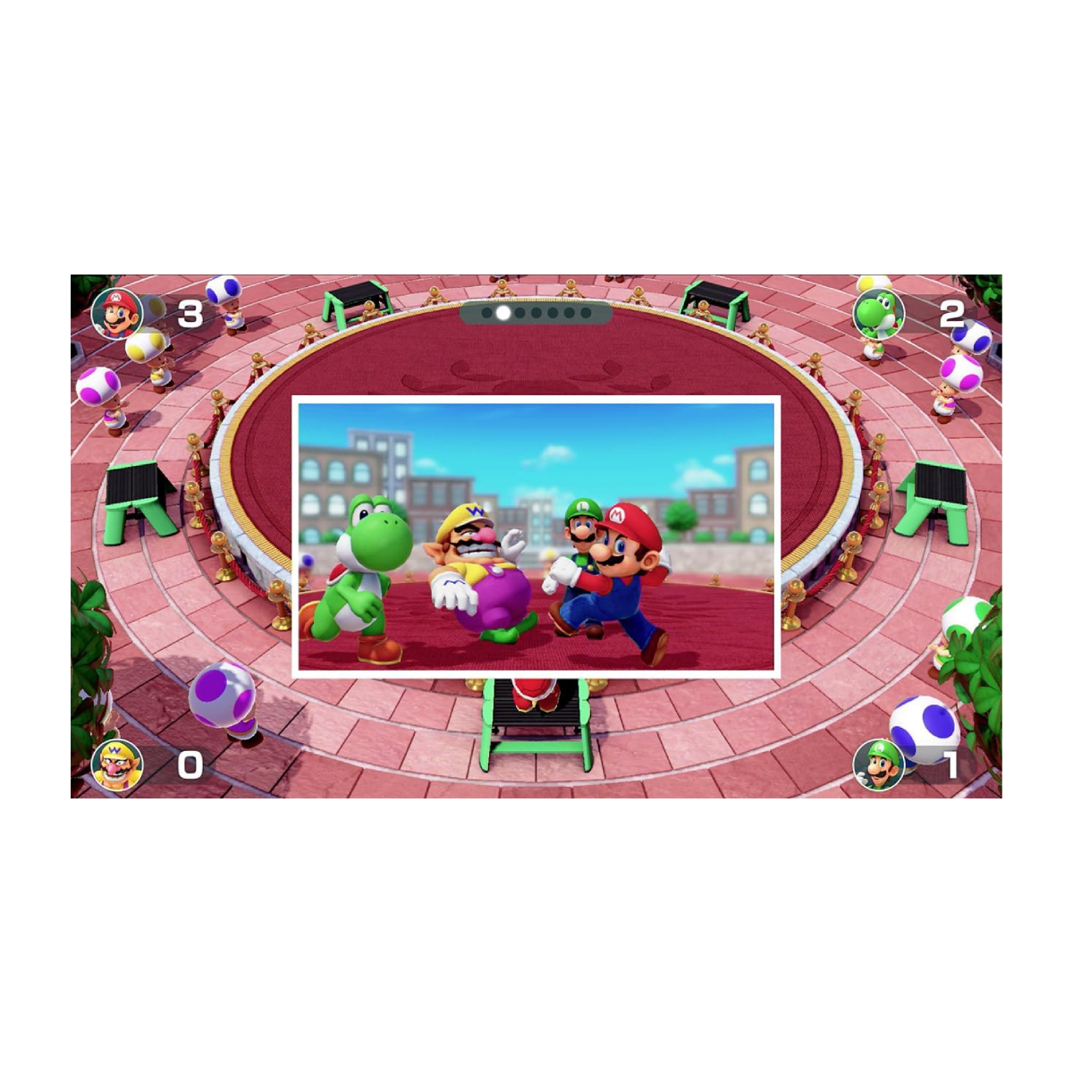 Nintendo Switch Juego Super Mario Party + Red & Blue Joy-Con Bundle