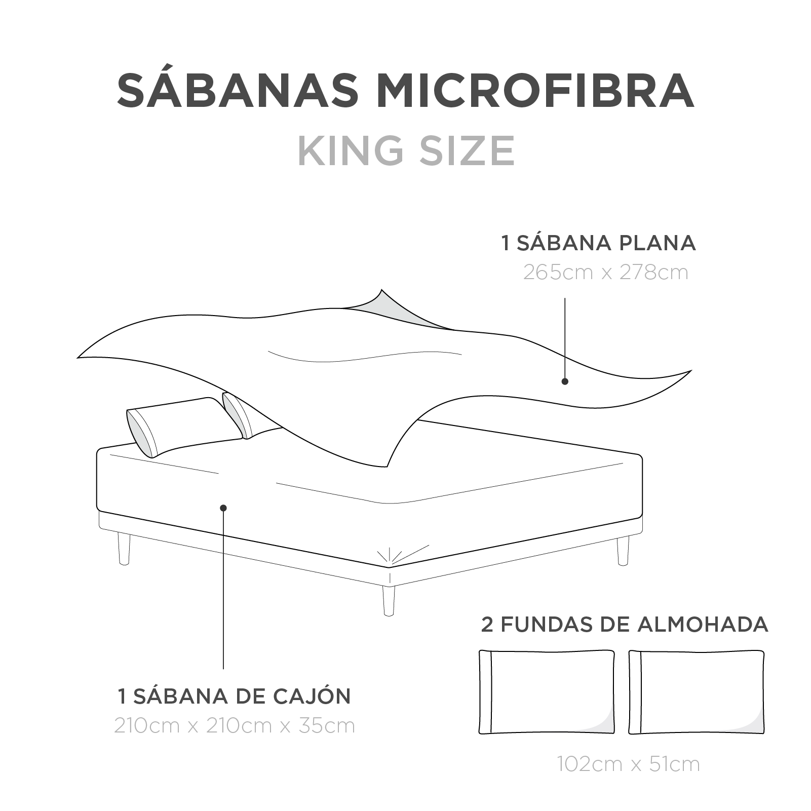Juego Sábana Microfibra King Size Color Lila  Más Bolsa Para Regalo