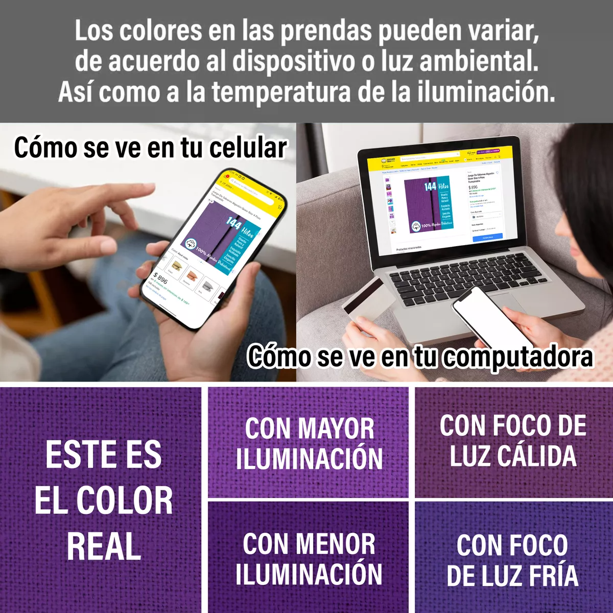 Juego Sábana Microfibra King Size Color Lila  Más Bolsa Para Regalo