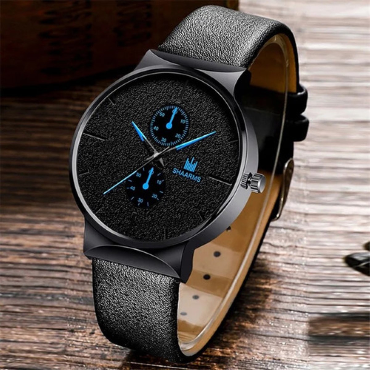 Set Reloj Hombre De Cuarzo De Negocios Pulsera NEGRO
