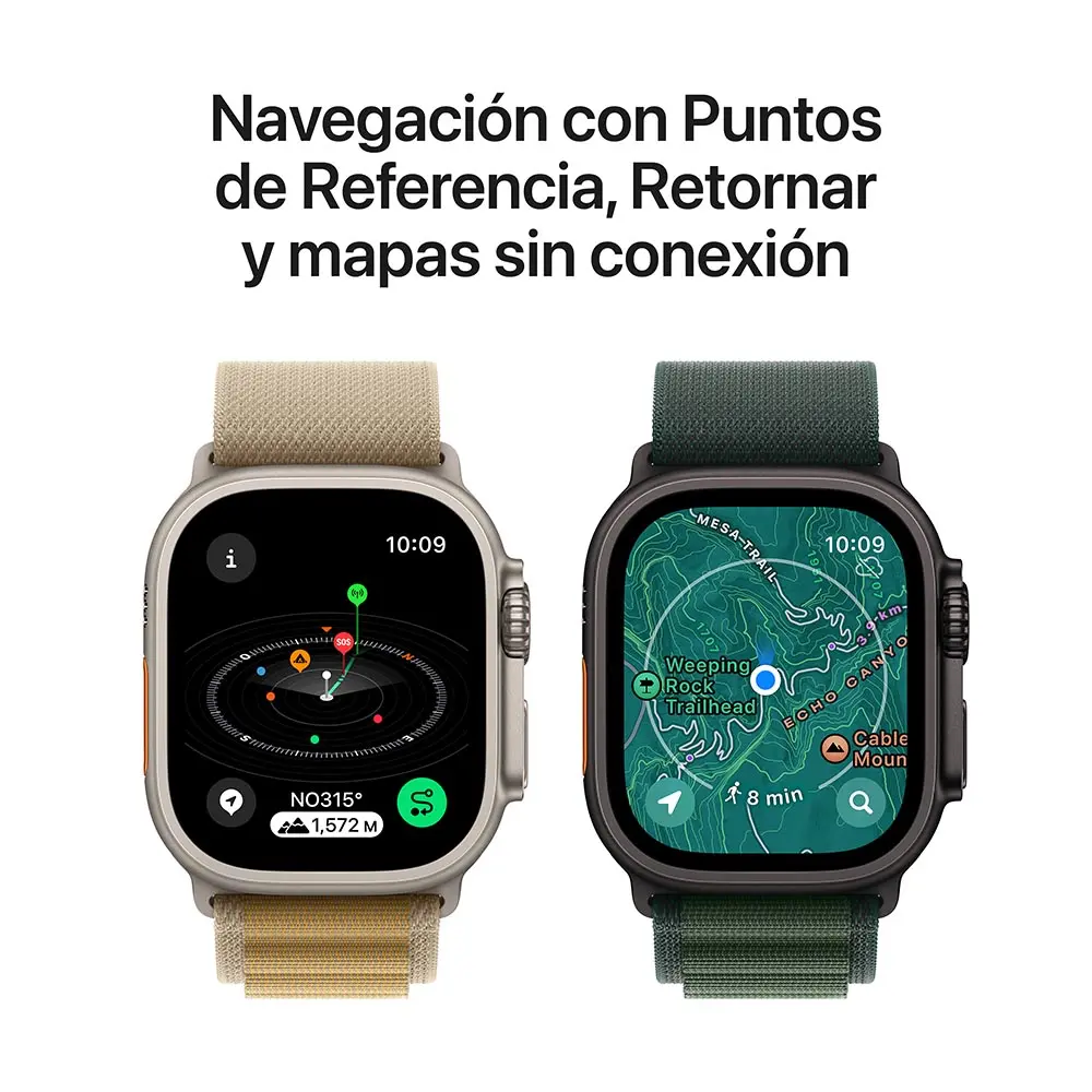 Apple Watch Ultra 2 (GPS + Cellular) Caja de titanio negro 49mm con Correa Ocean Negro