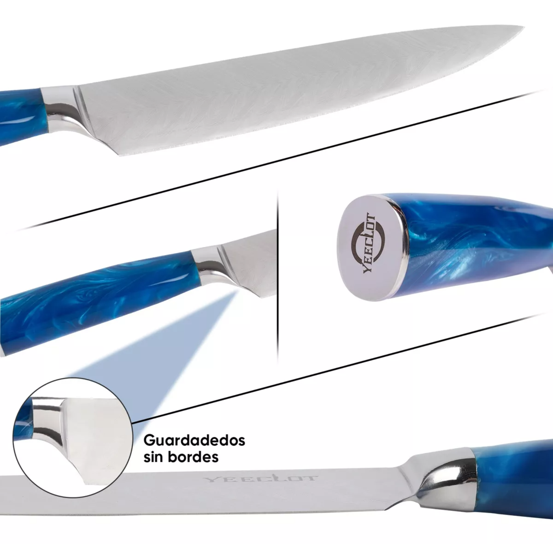 Cuchillo Japonés De Chef Mango De Resina Con Caja De Regalo