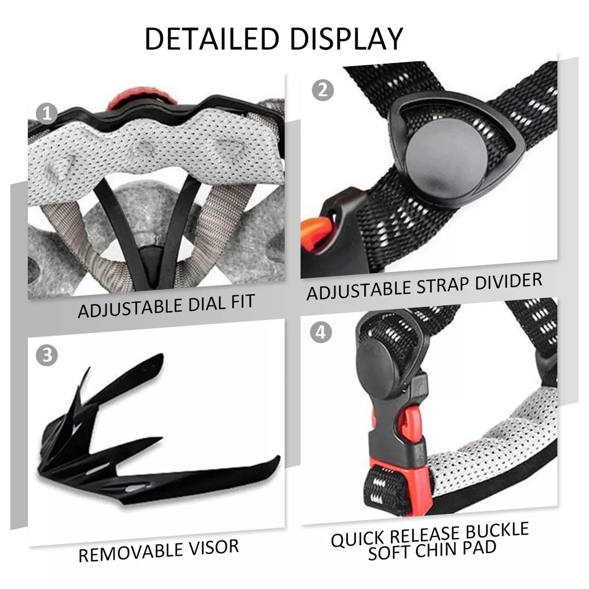Casco De Bicicleta + Luz De Bicicleta Recargable Usb + Gafas Camuflaje 