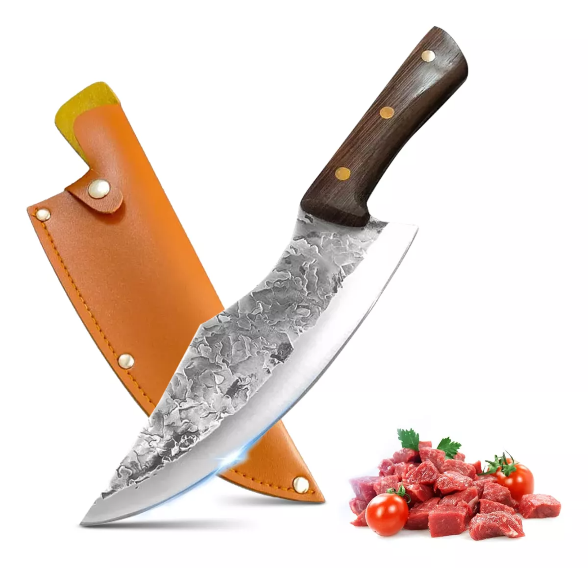 Cuchillo Chef De Cocina Profesional De Acero Forjado A Mano