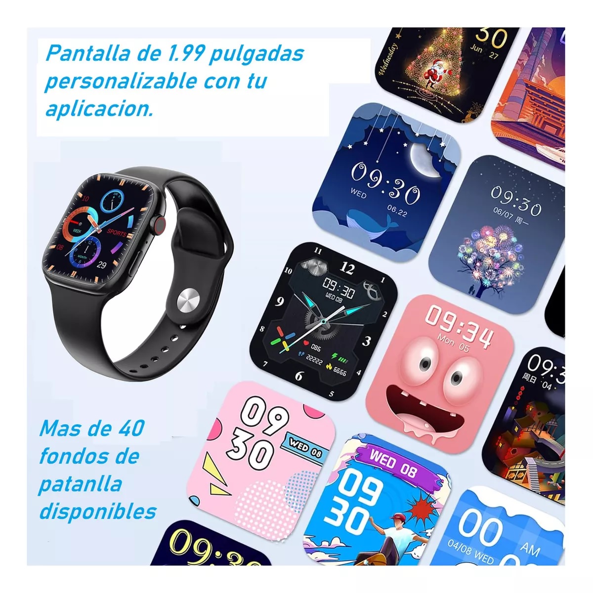 Reloj inteligente Smartwatch Bluetooth, Pantalla Táctil