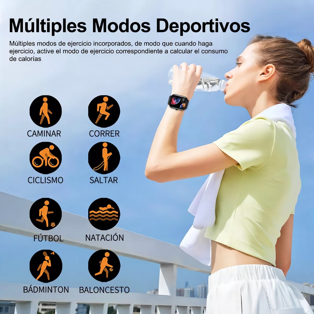 Reloj inteligente Smartwatch Bluetooth, Pantalla Táctil