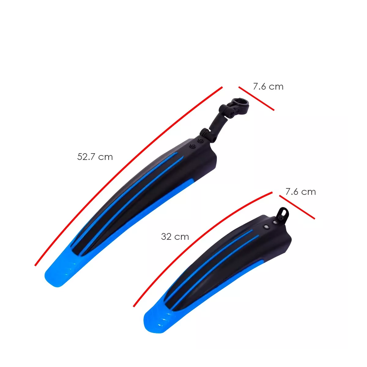 Salpicaderas Trasera Y Delantera Para Bicicleta Universal Azul