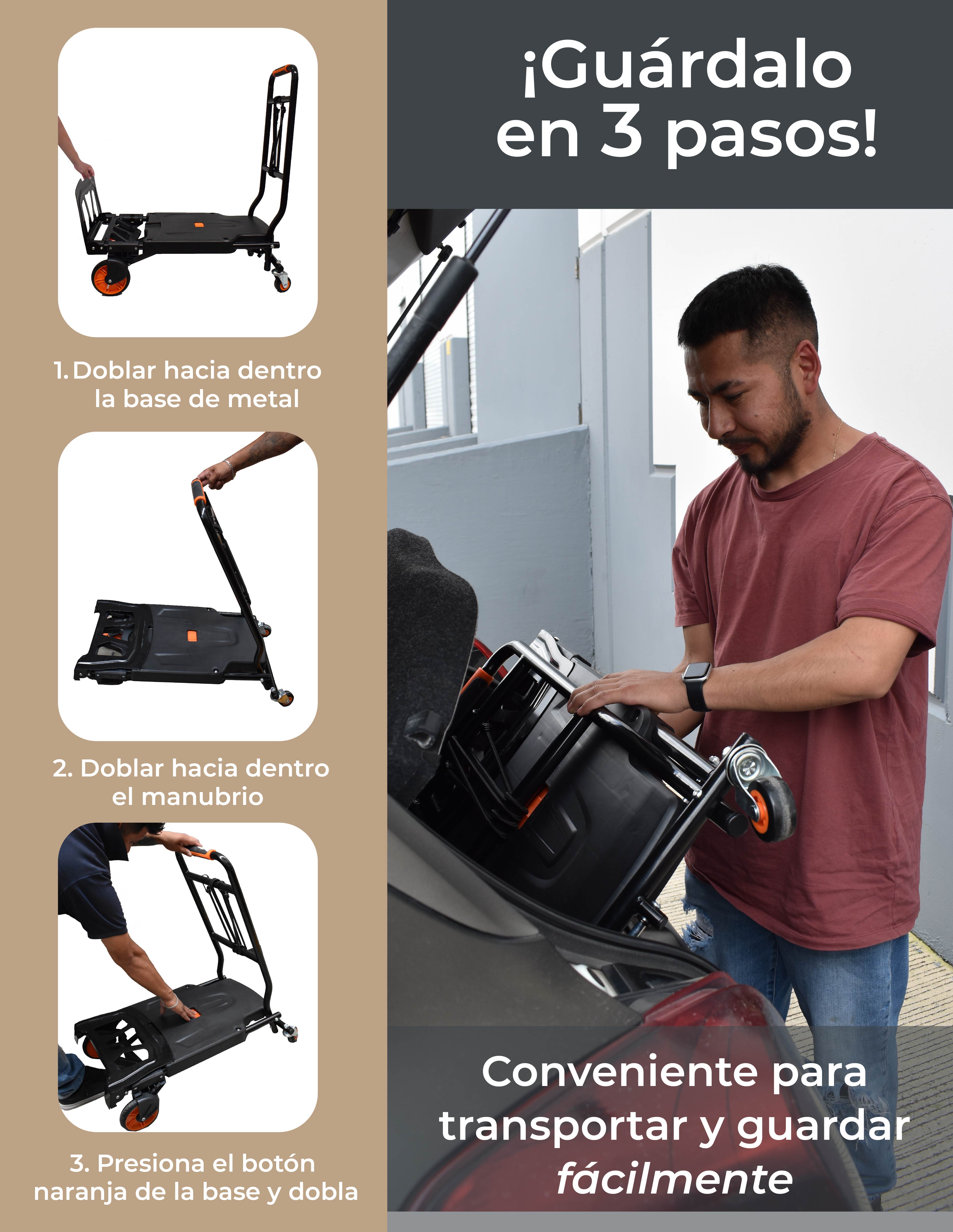Carrito Plegable  Convertible en Diablito  Carga Máxima 200KG 