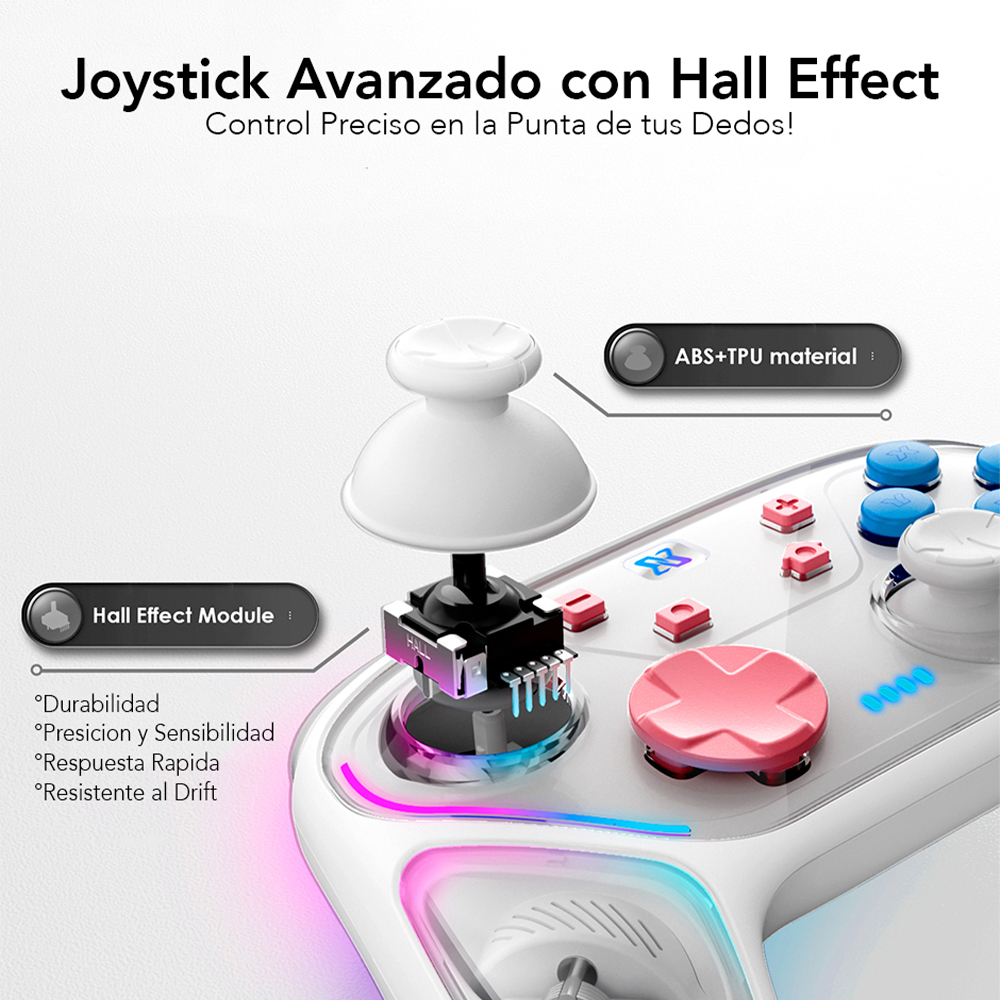 Pro Controller Binbok Para Nintendo Switch Blanco