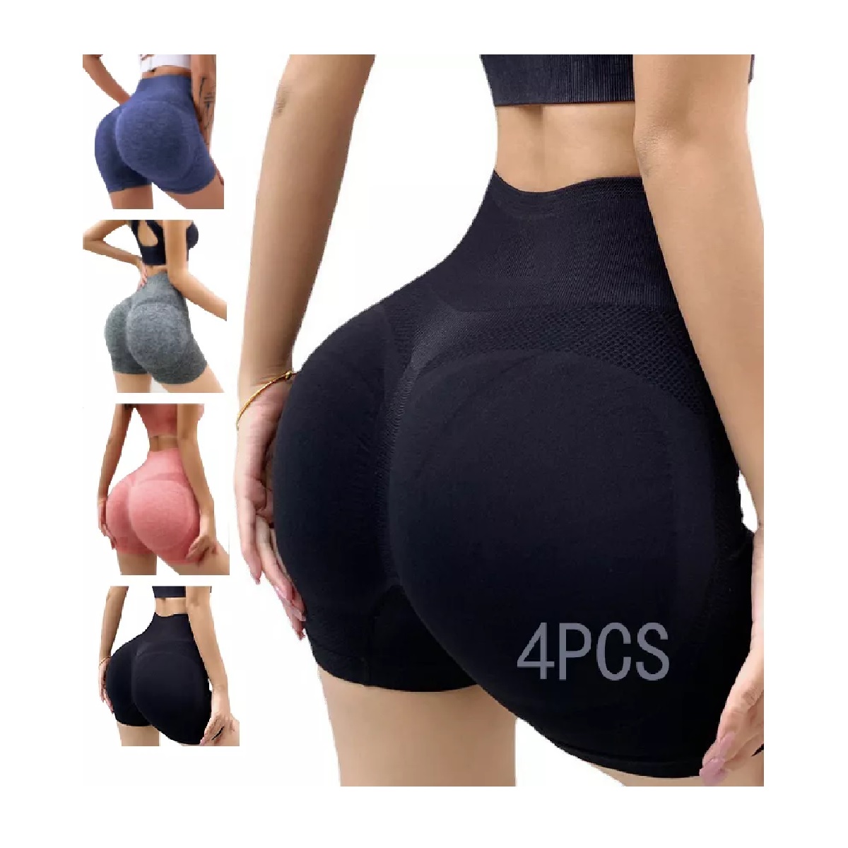 4pz Shorts Licra Deportivo Mujer Sexy Short Yoga Gym Correr Talla L/XL
