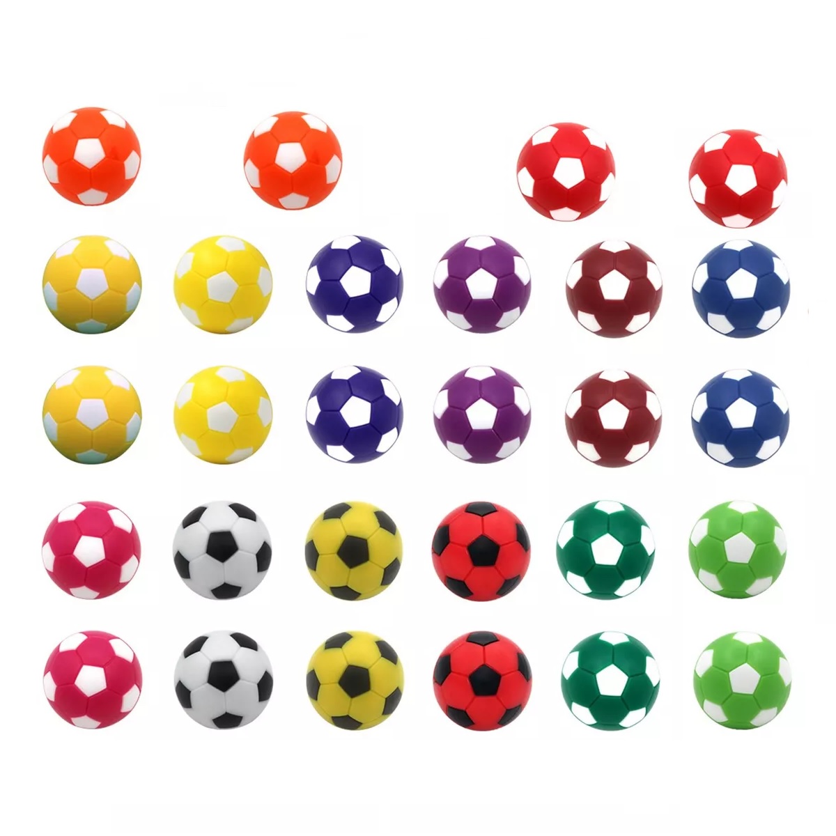 28 Pelota Para Futbolito Accesorios Juegos Balón Colores