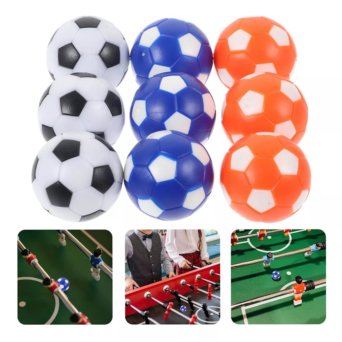 28 Pelota Para Futbolito Accesorios Juegos Balón Colores