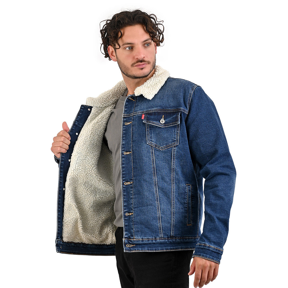 Chamarra De Mezclilla Con Borrega Para Hombre Thats Hot