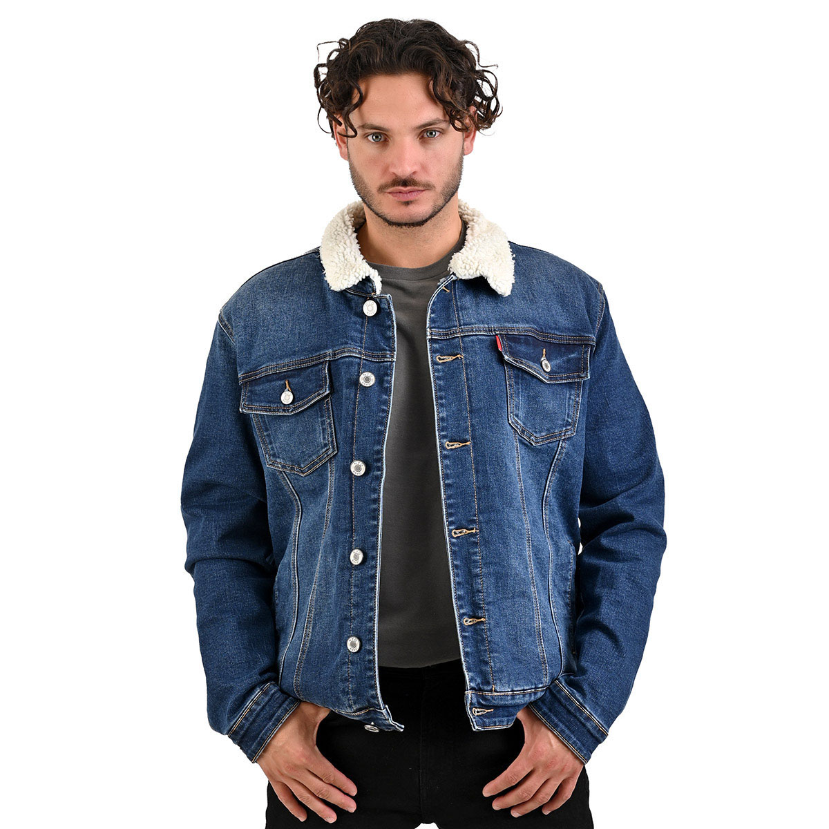 Chamarra De Mezclilla Con Borrega Para Hombre Thats Hot