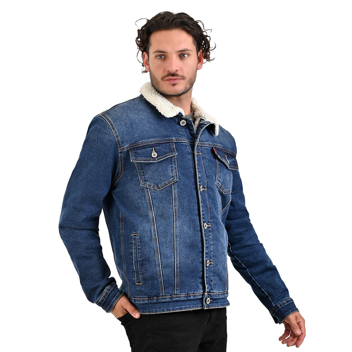 Chamarra De Mezclilla Con Borrega Para Hombre Thats Hot