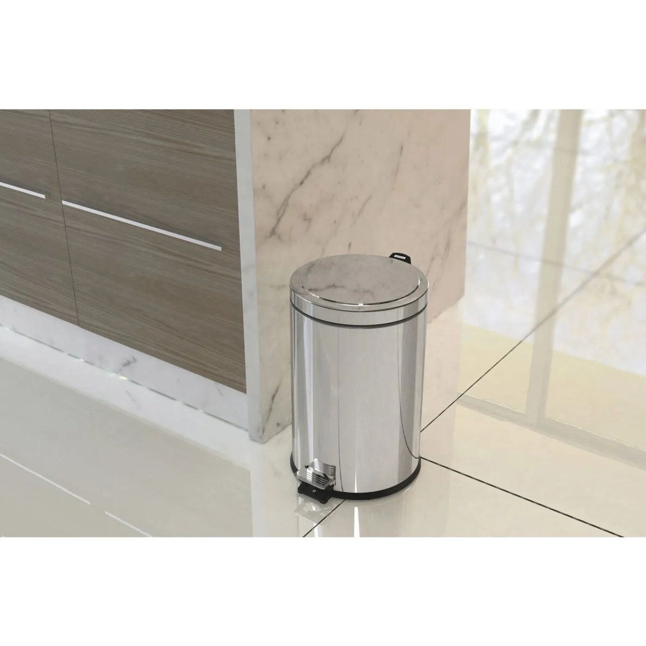 Bote de Basura Tramontina 94538/120 C/Pedal 20L Tapa Acero Inox ENDY3