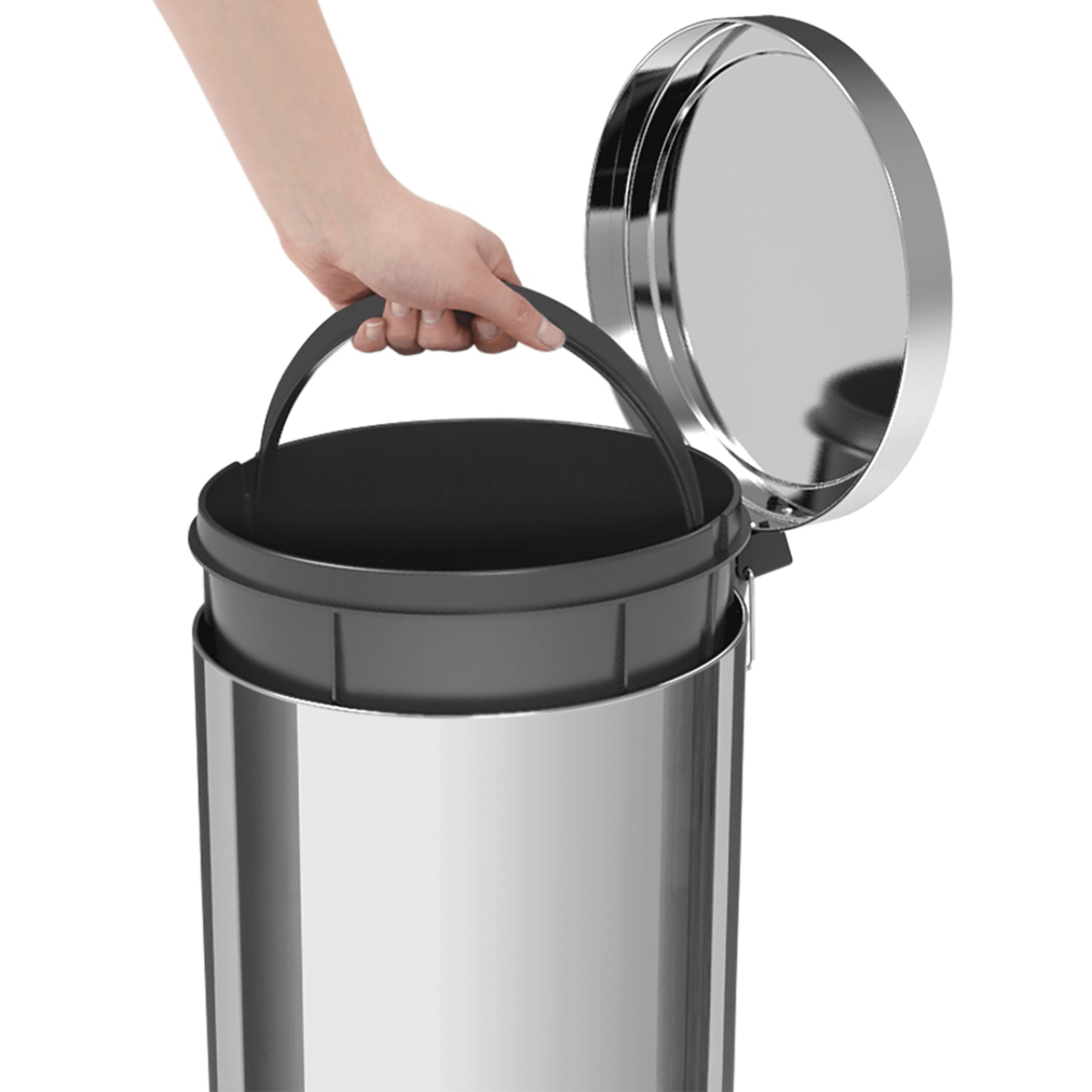 Bote de Basura Tramontina 94538/120 C/Pedal 20L Tapa Acero Inox ENDY3