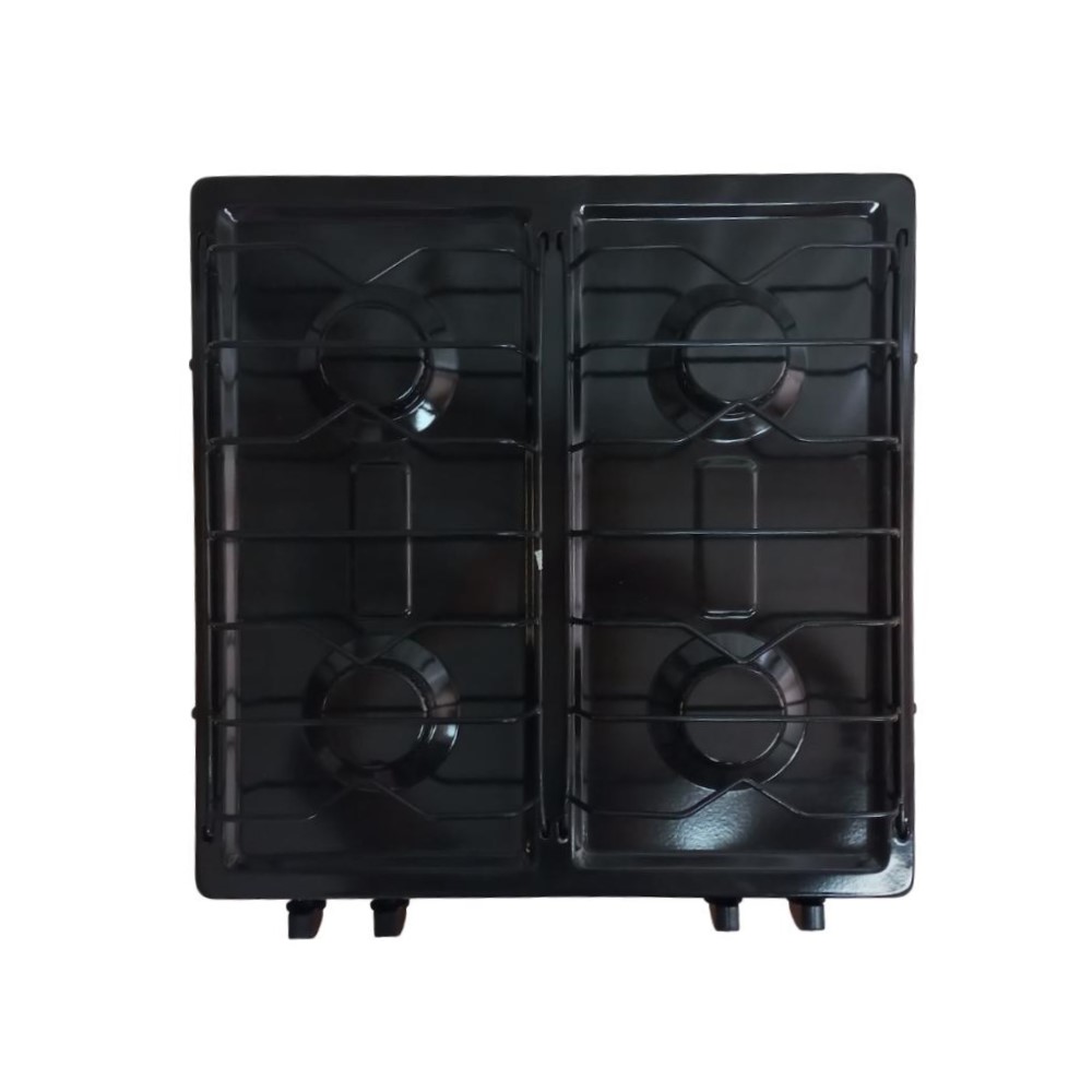 Estufa Parrilla Gas Lp 4 Quemadores Acero Negro Camping Foy
