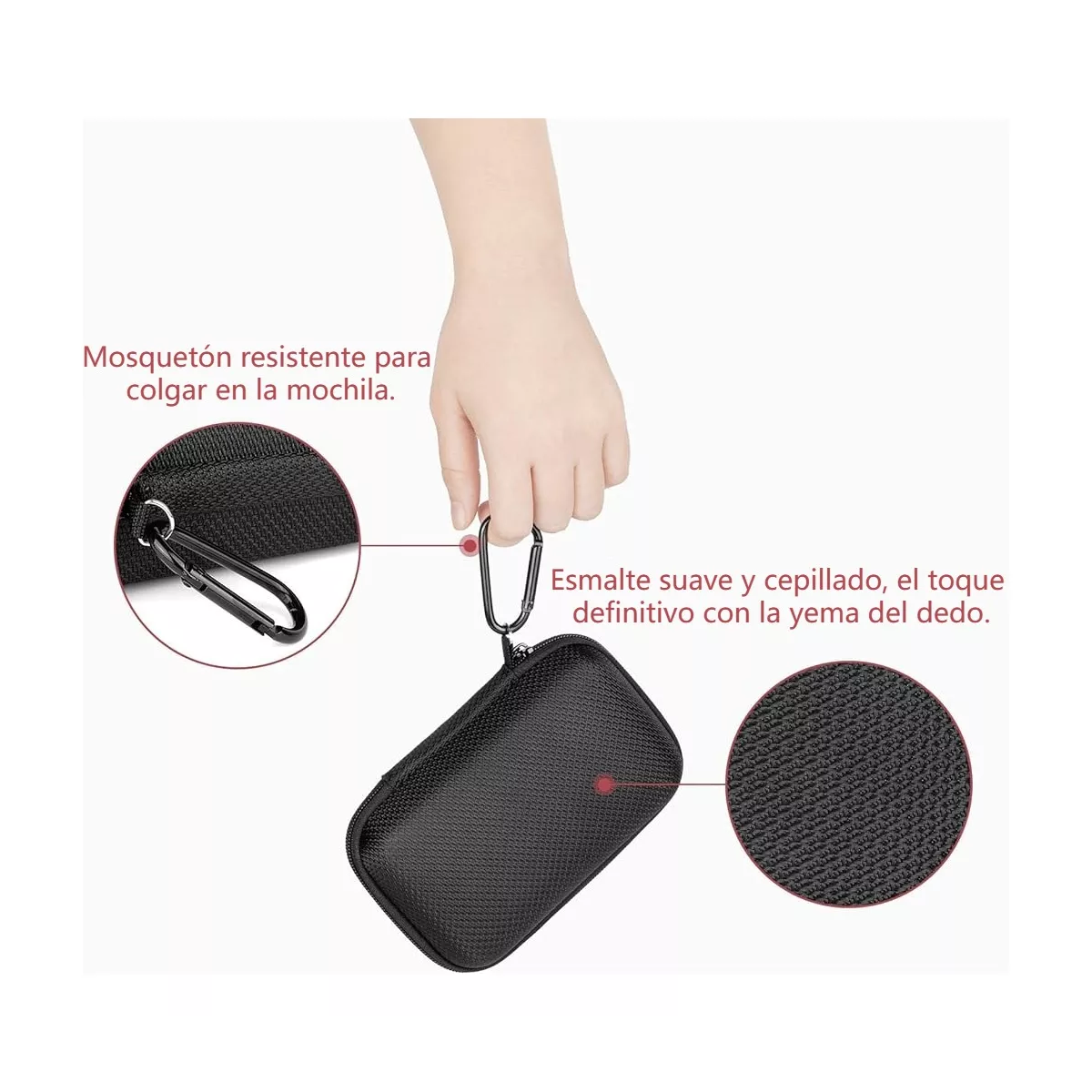 Funda Protectora Para Bocinas Jbl Go 3 Con Accesorios,negro