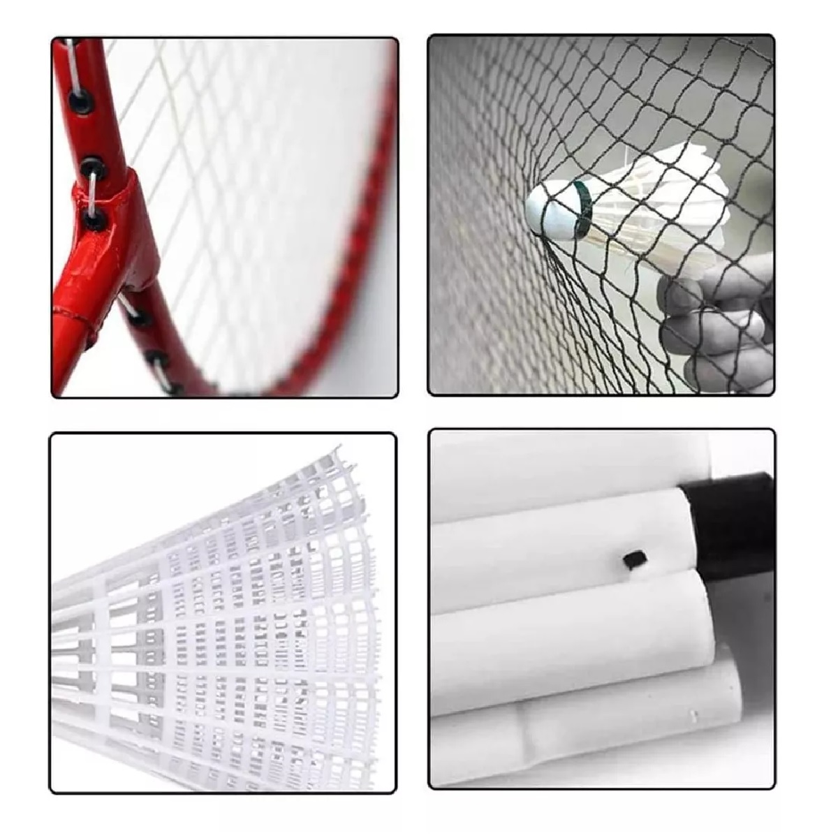 Juego De 4 Raquetas De Bádminton Con Red Y Pelota