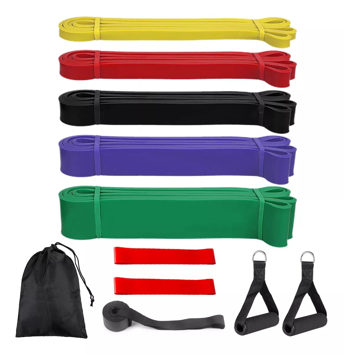Set Ligas Resistencia 5 Bandas Elastica Pull Up Entrena En Casa